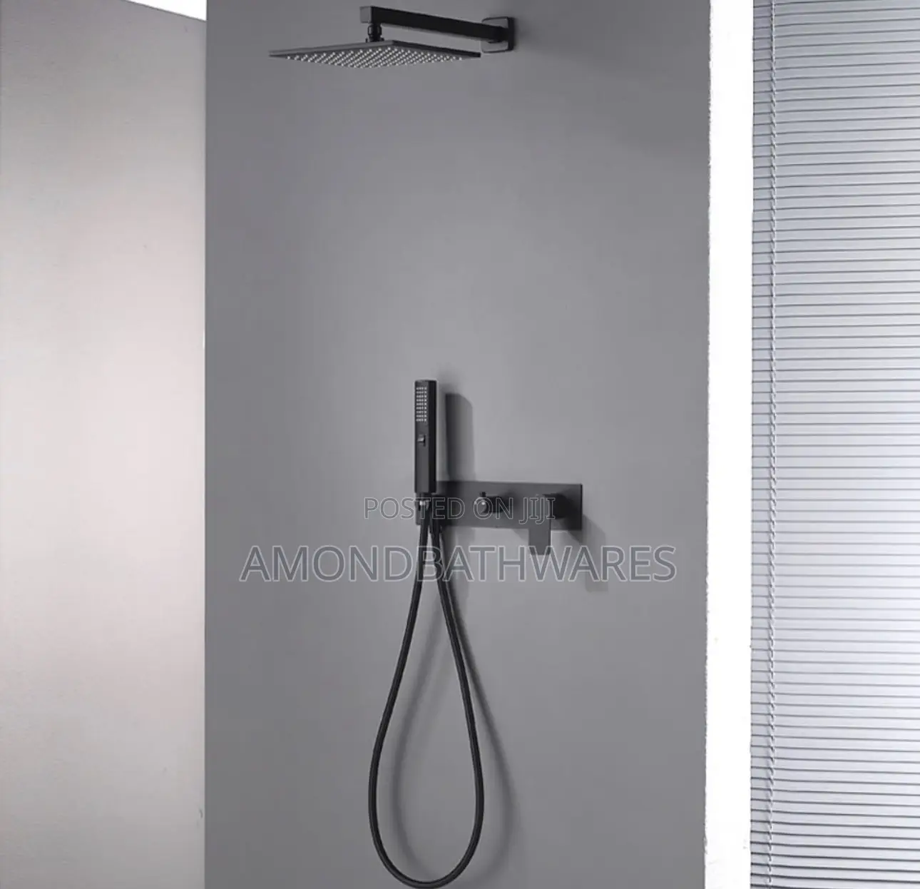 4ways Black Conduit Shower