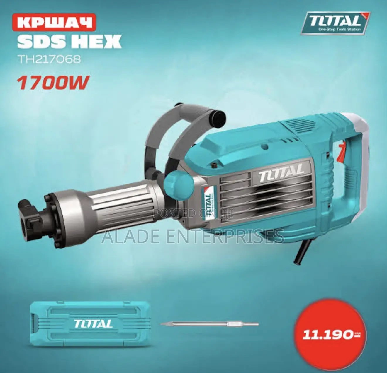 Total Industrial Demolition Breaker 1700w Jack Hammer