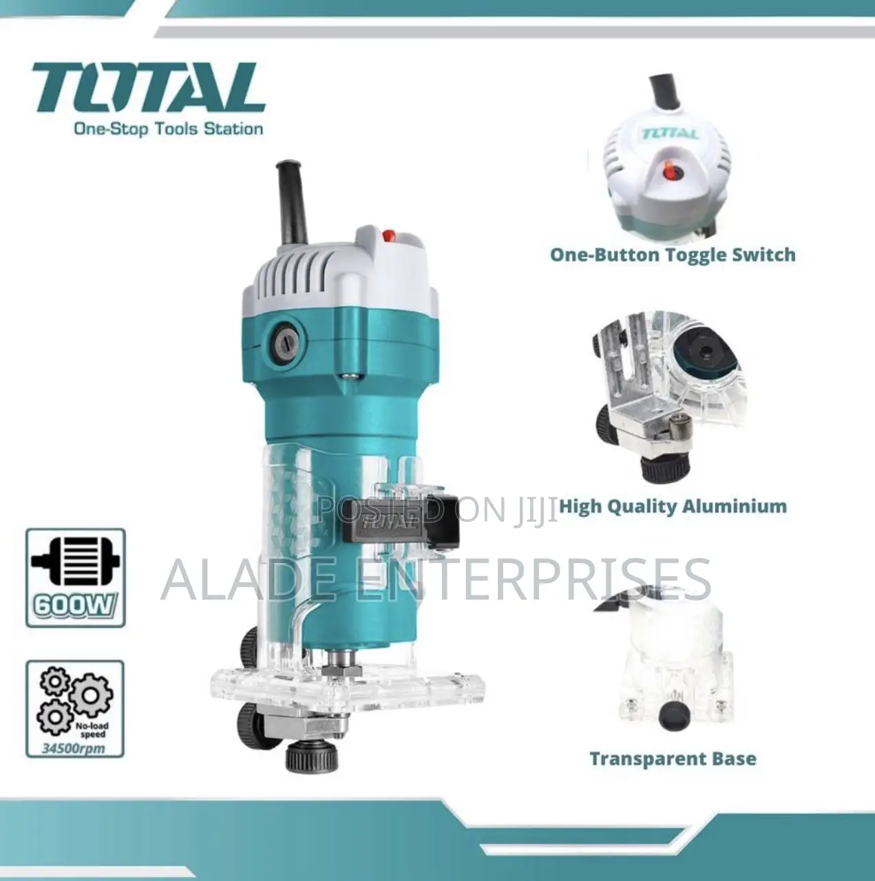 Total Laminate Wood Trimmer Mini Router 600w