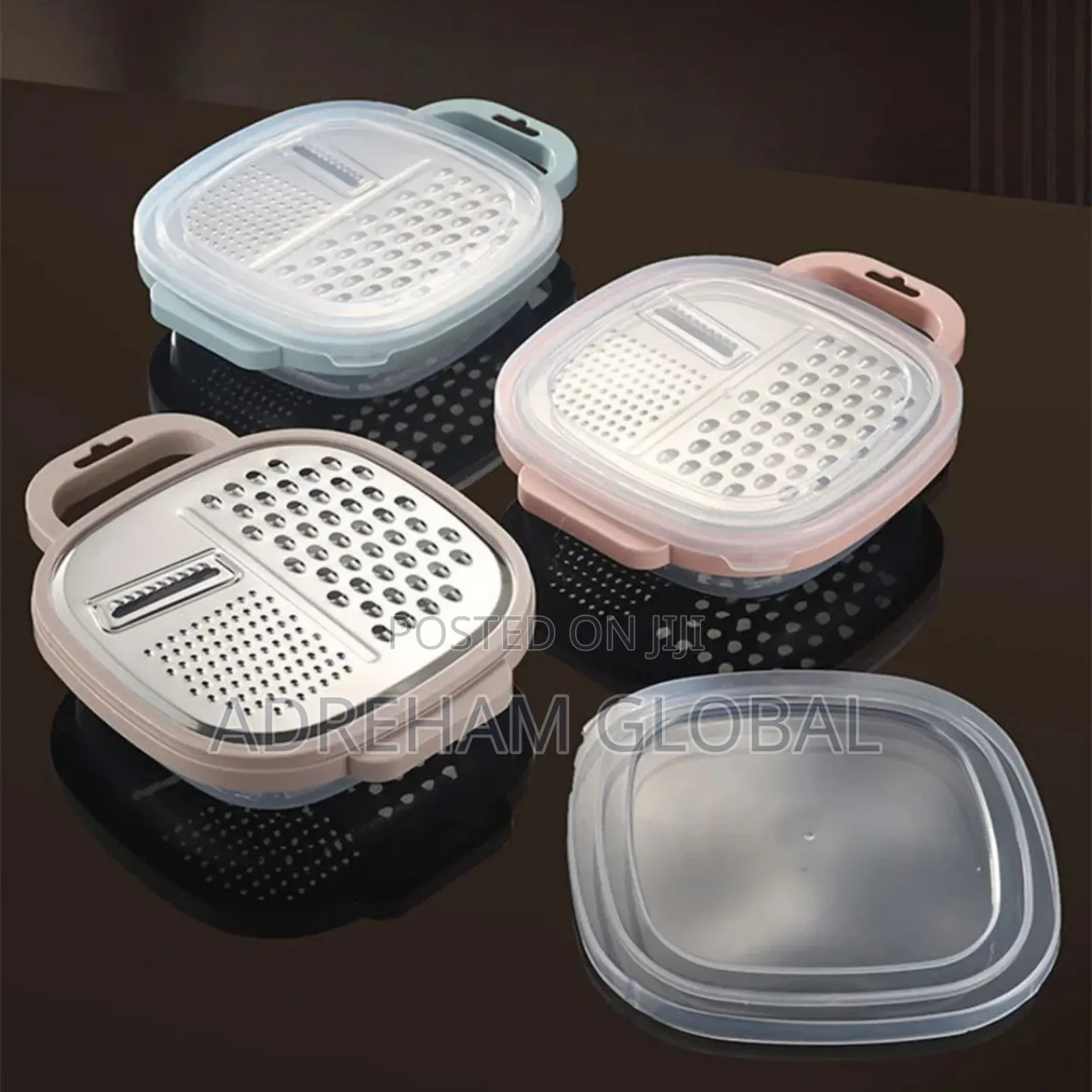Multipurpose Kitchen 3in1 Fruit Vegetable Grater With Container Lid