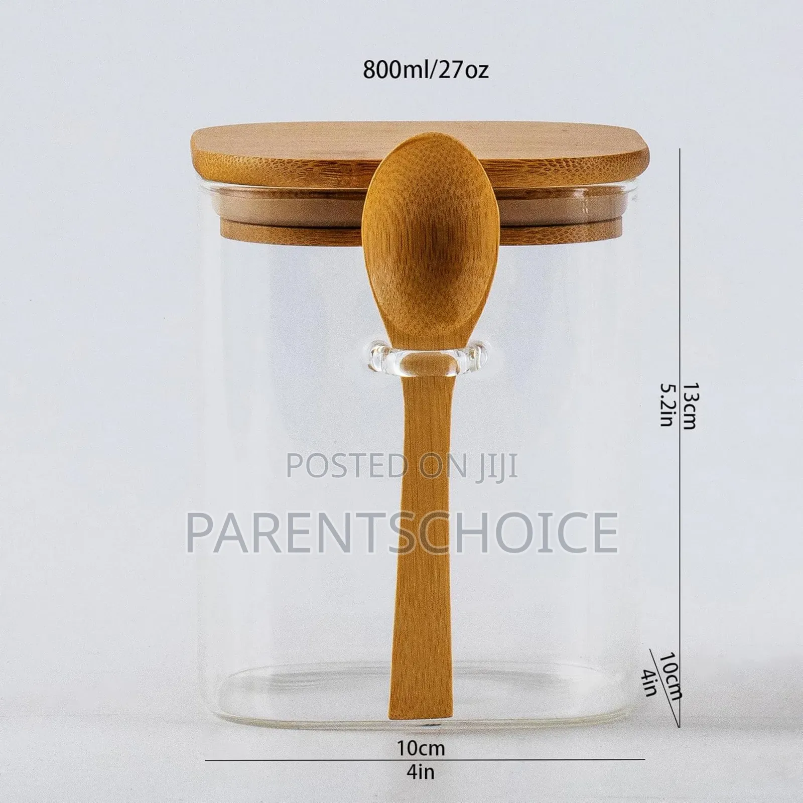 Airlock Sealed Glass Storage Container Caniste Jar Airtight Bamboo Lid