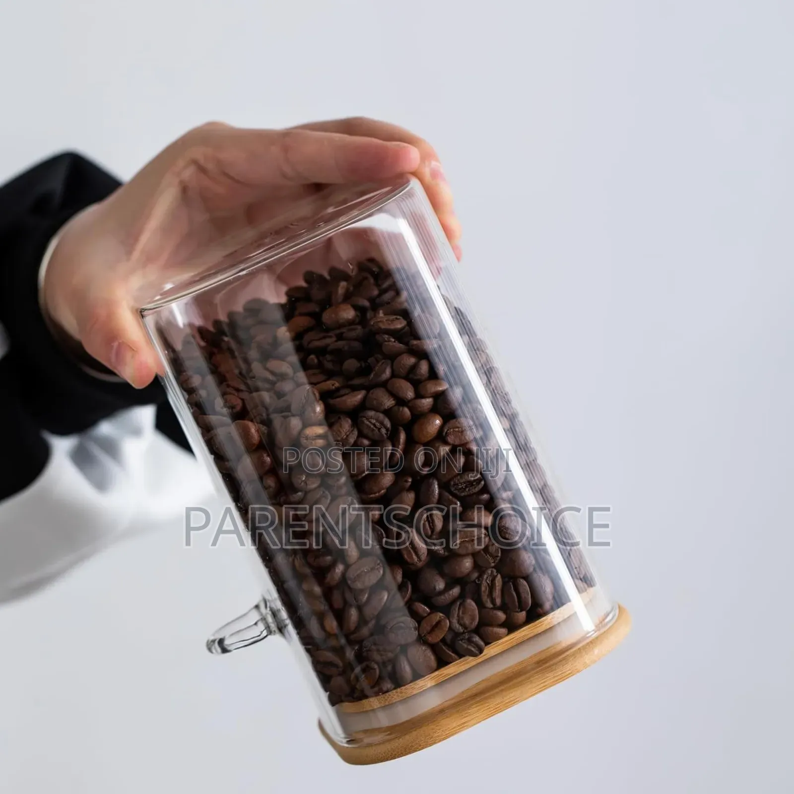 Airlock Sealed Glass Storage Container Caniste Jar Airtight Bamboo Lid