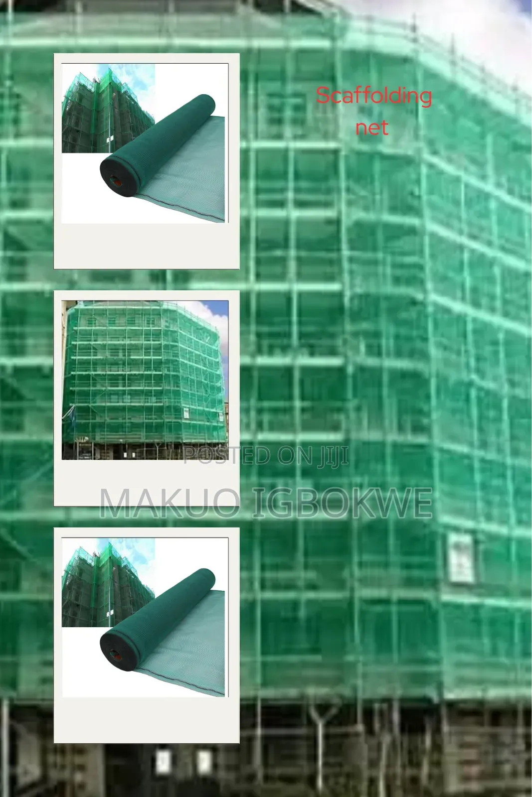 Imported Scaffolding Net Roll [Width - 2metres; Length - 40metres