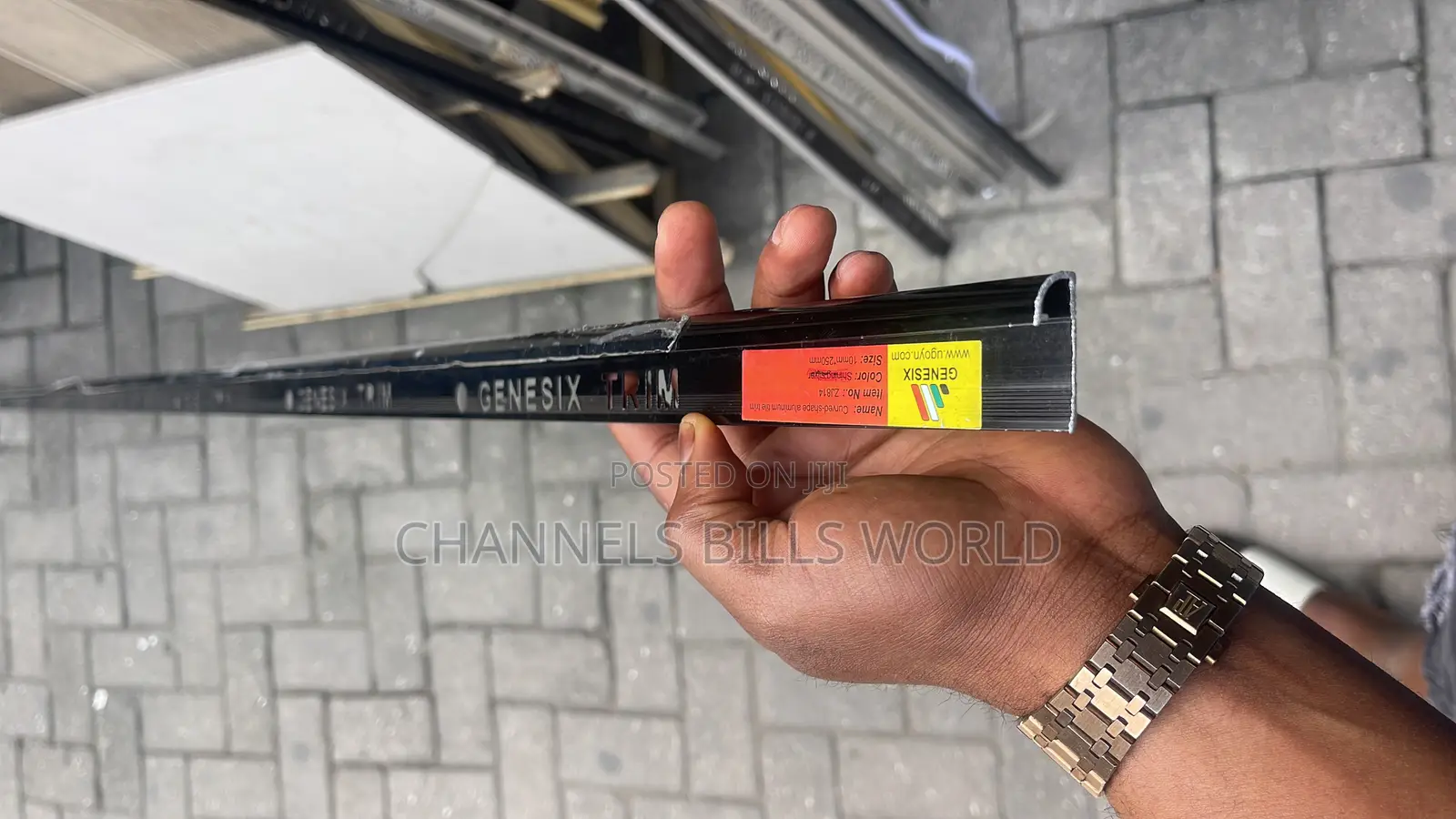Black Genesis Tiles Trim For Window,Doors And Pillar