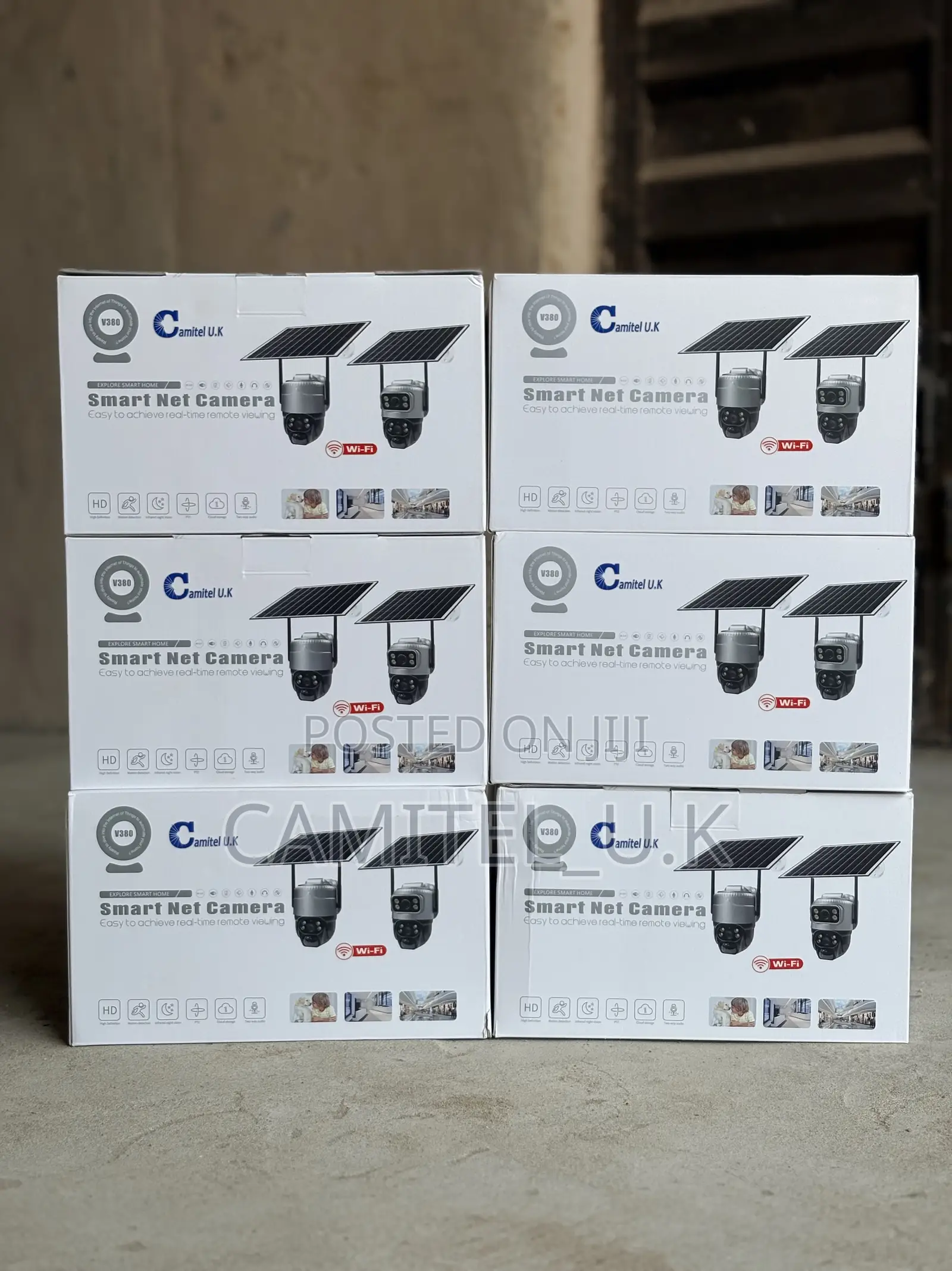 V380 Pro Wifi Dual Lens Solar Energy Alert PTZ Security Camera