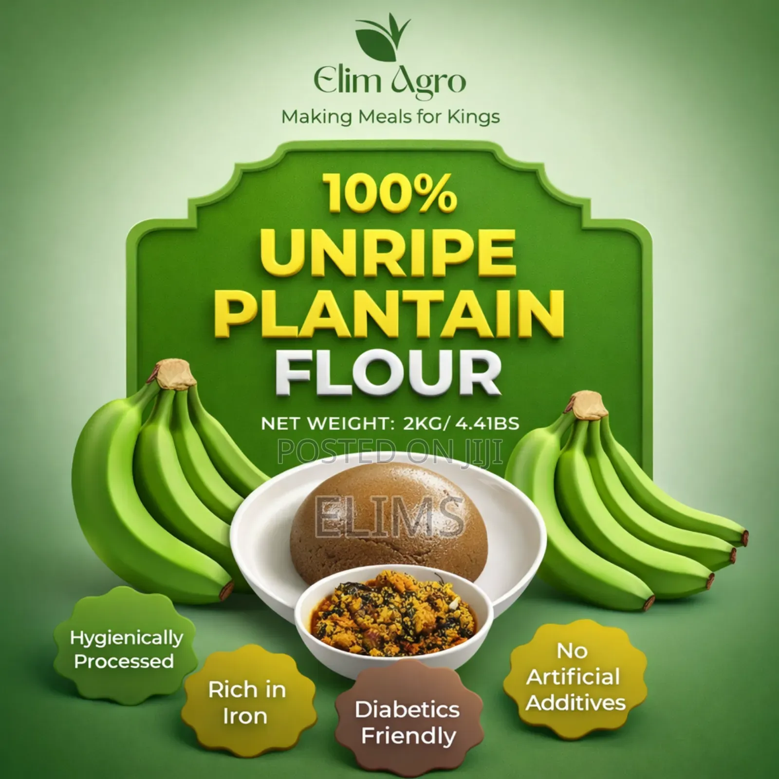 Unripe Plaintain Flour 1kg X 5