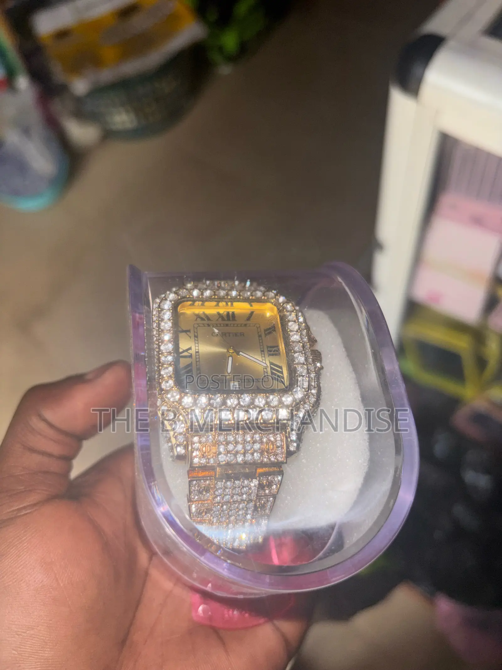 Cartier Iced Watch With Case