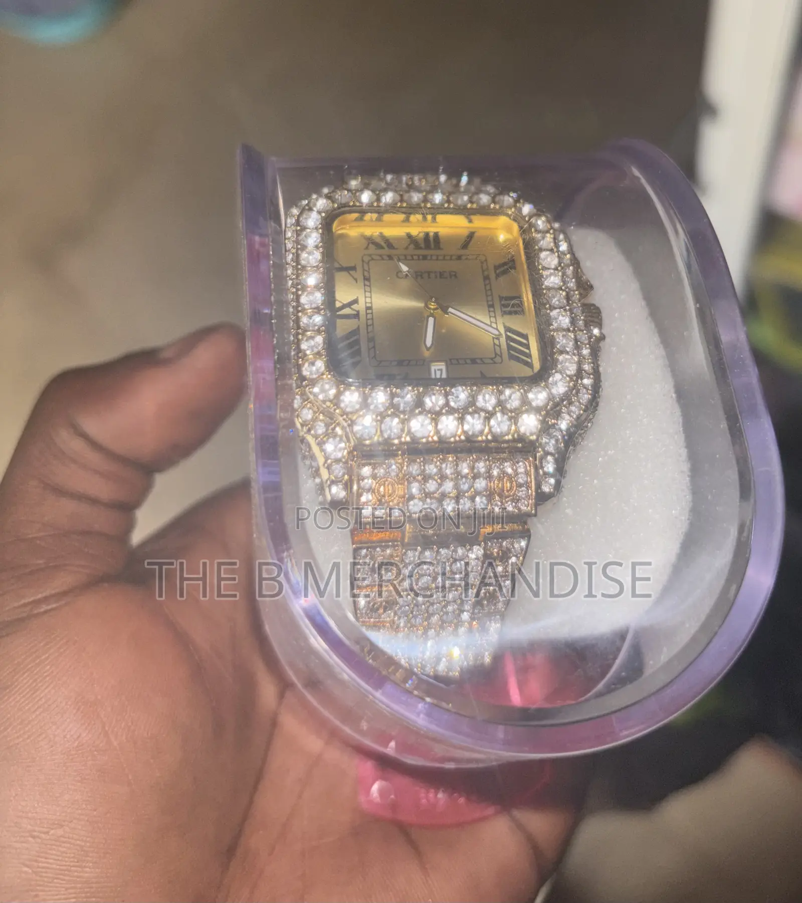 Cartier Iced Watch With Case