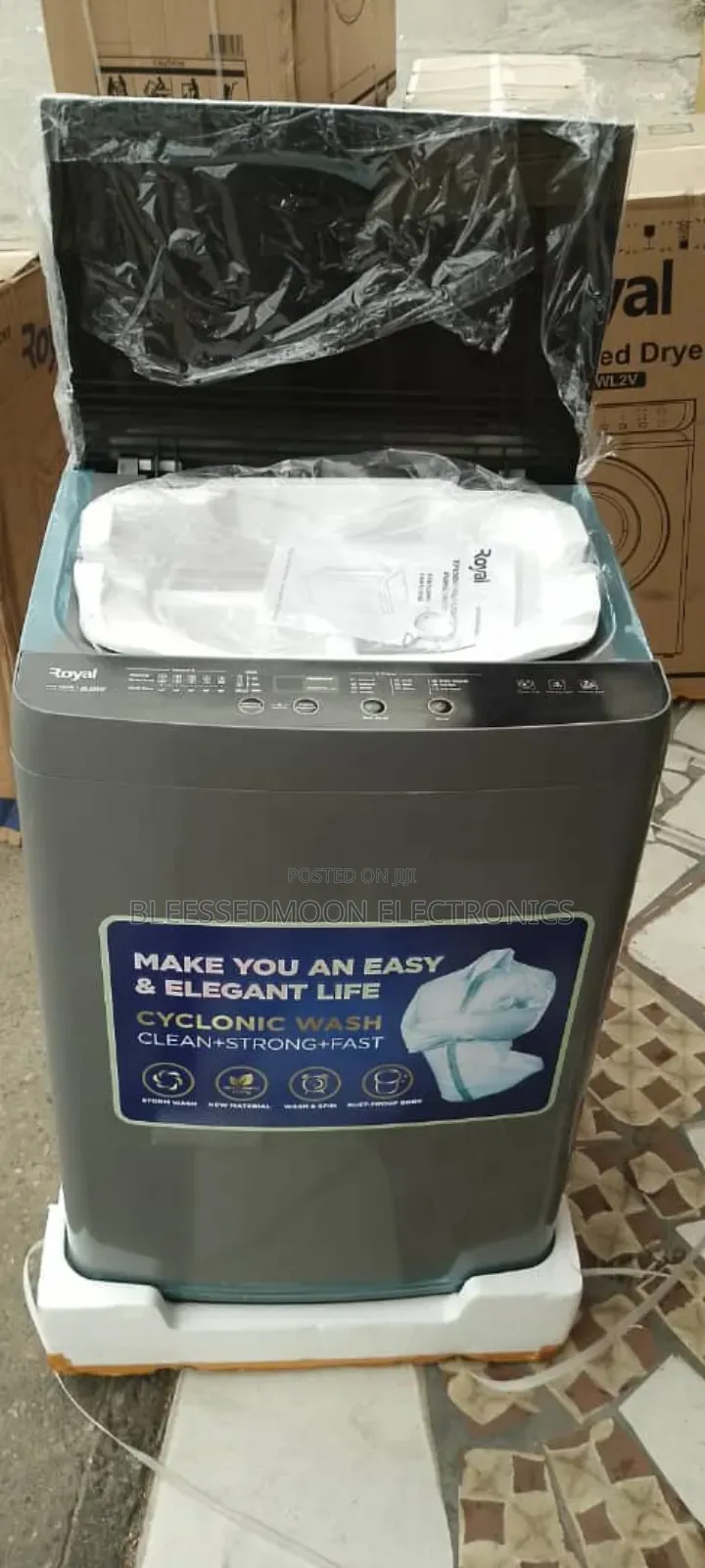 Royal Smart Inverter Washing Machine 8kg Wash and Spin Cooper Moto