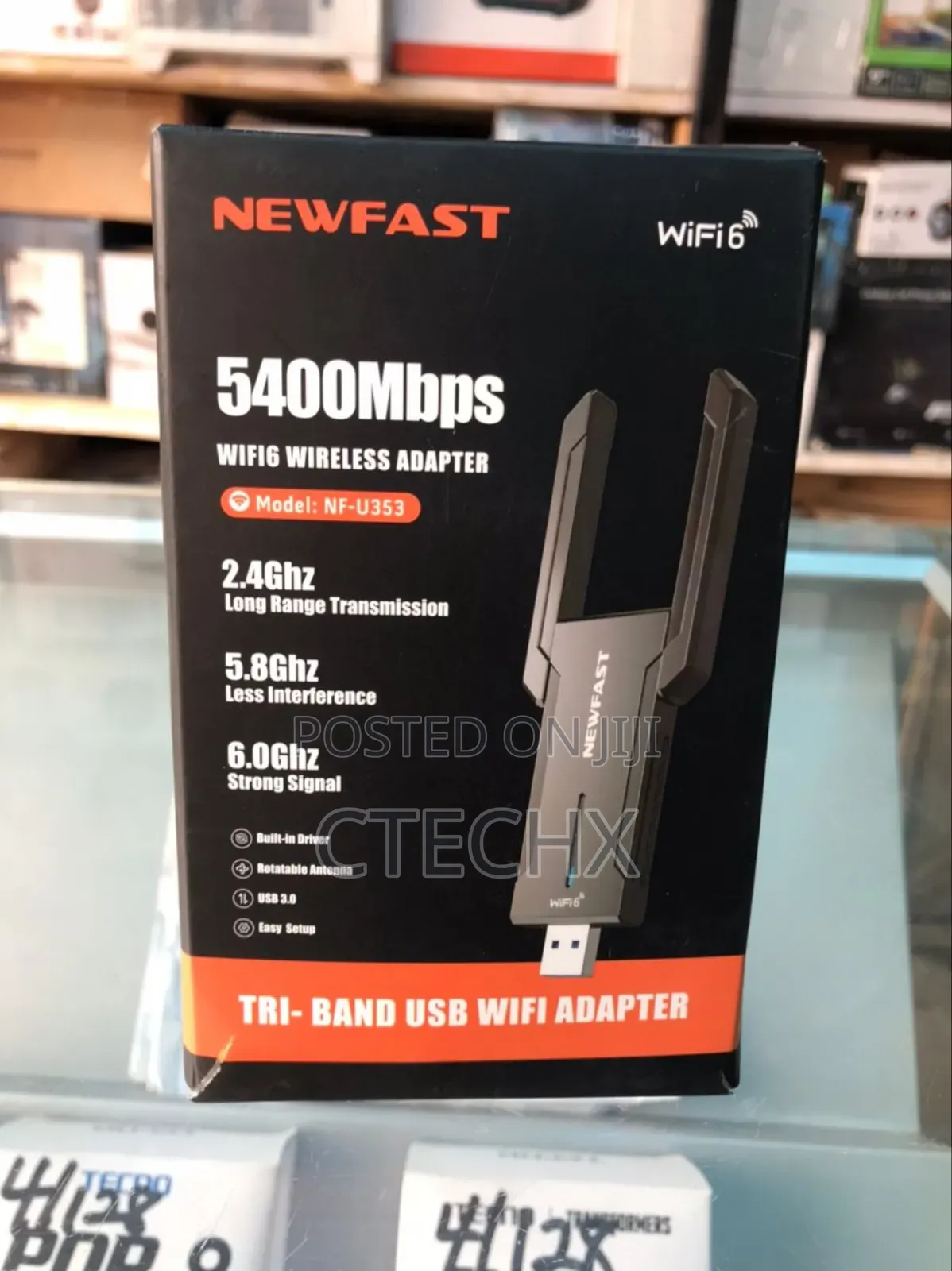5400mbps Usb3.0 Wifi Dongle Wireless Adapter Tri-band 6ghz/5ghz/2.4ghz