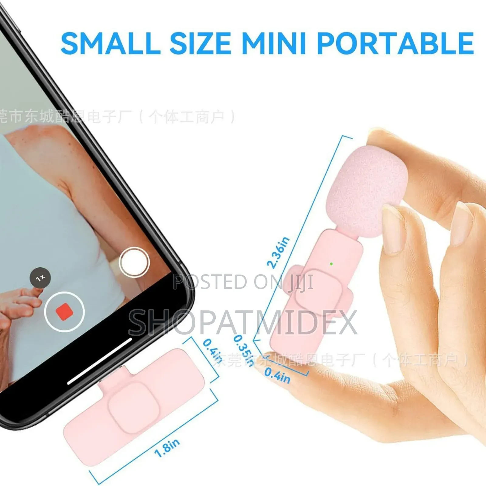 Dual Noise Cancelling Wireless Microphone With 3 in 1 Receiver