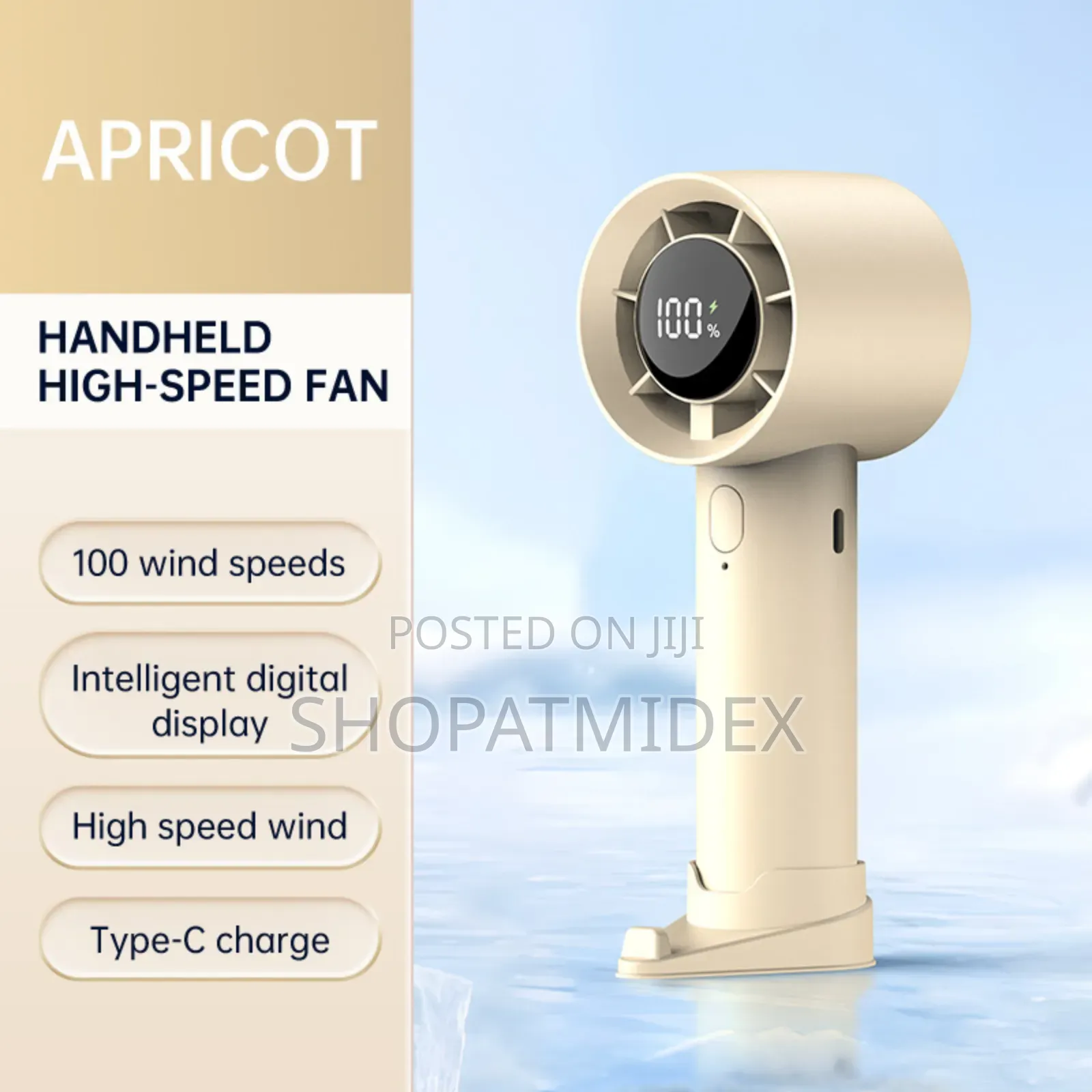 Portable Handheld Fan Speed(1-100) Adjustable Turbo Mini Fan