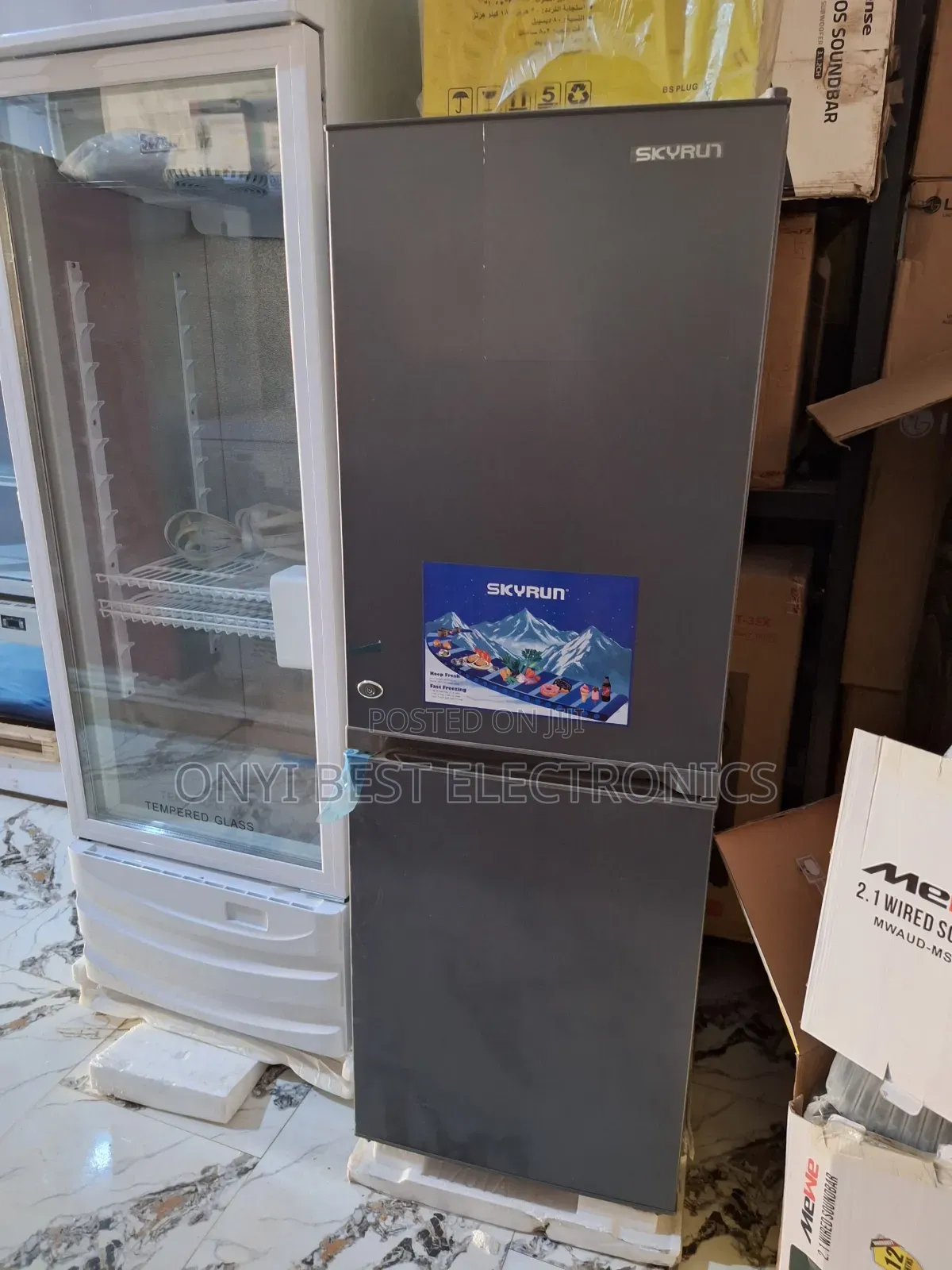 Skyrun 170 Litres Double Bottom Freezer Refrigerator (Bcd-170k) -grey