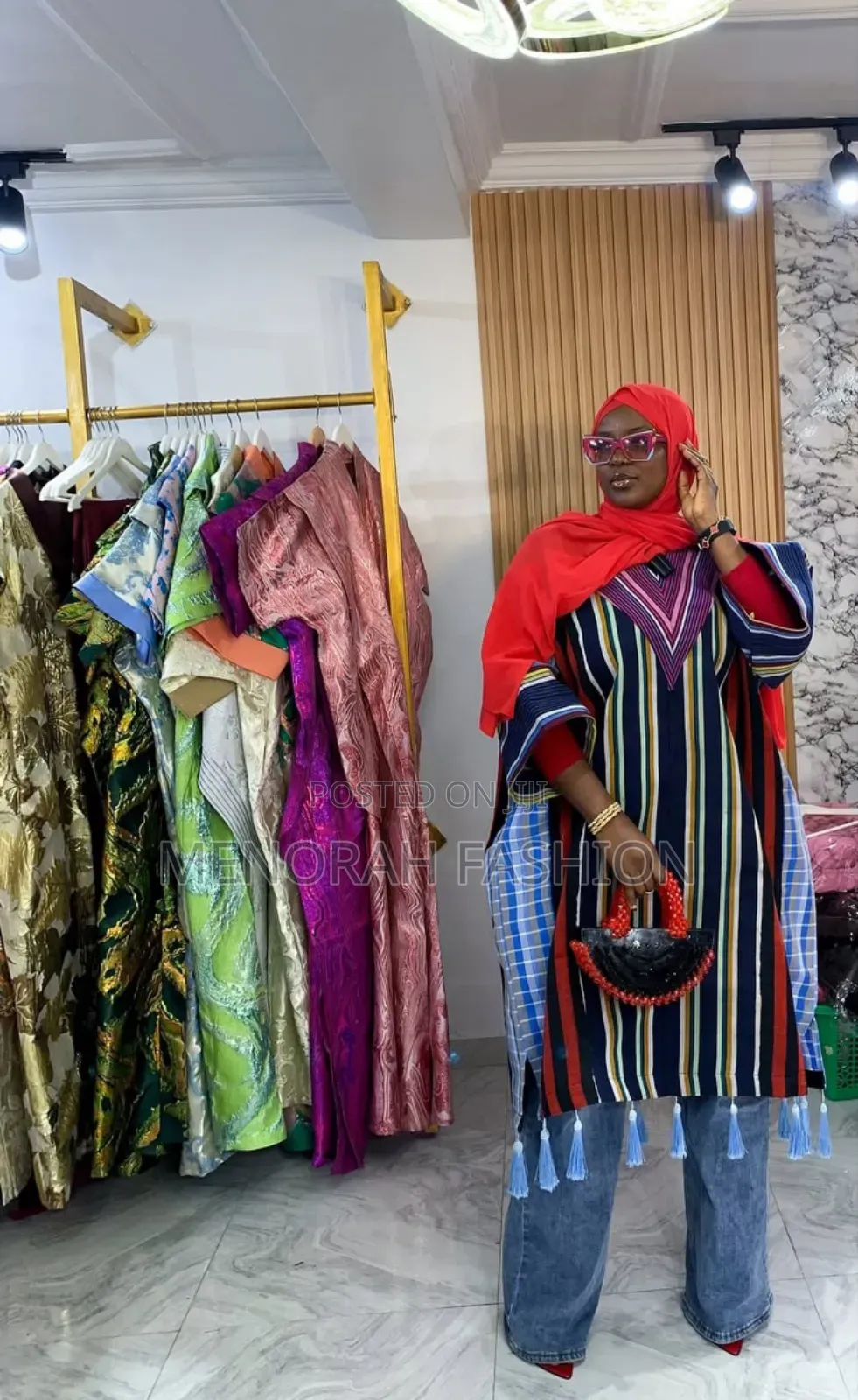 Luxury Aso Oke Dress With Tassels