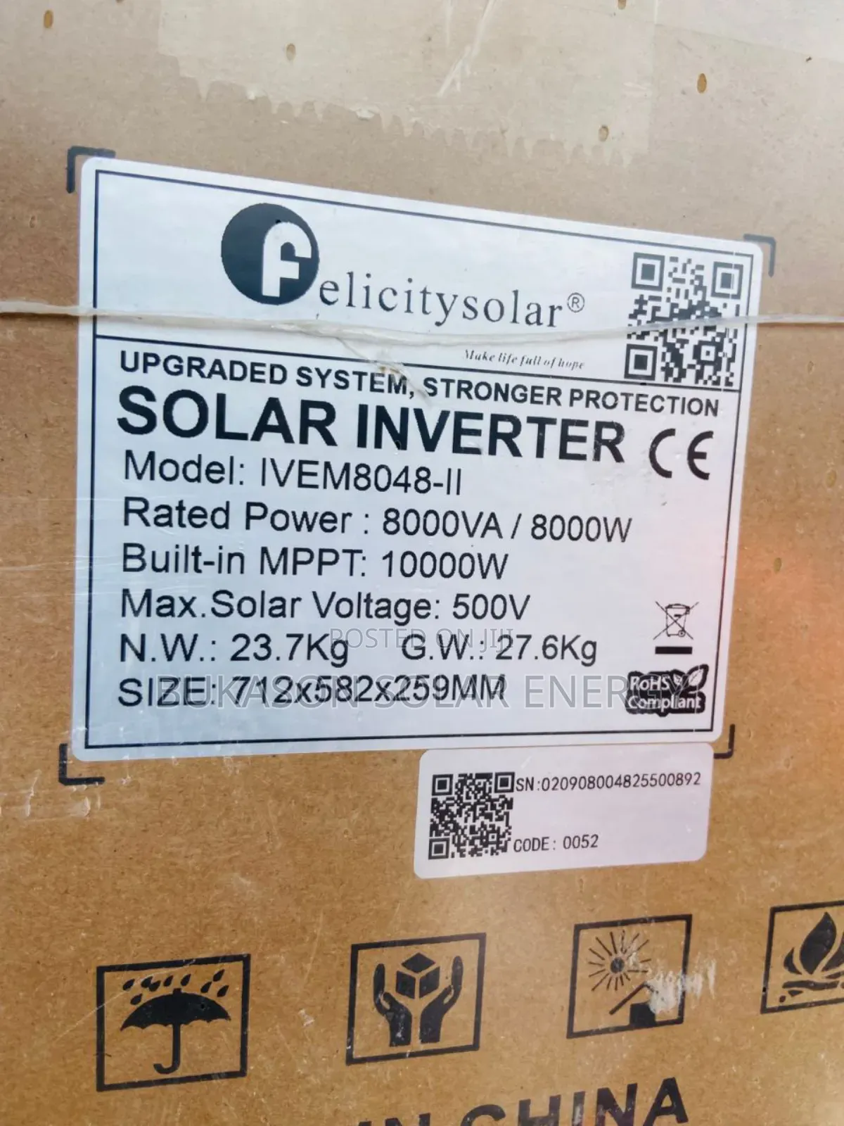 8kva 48v Hybrid Felicity Inverter