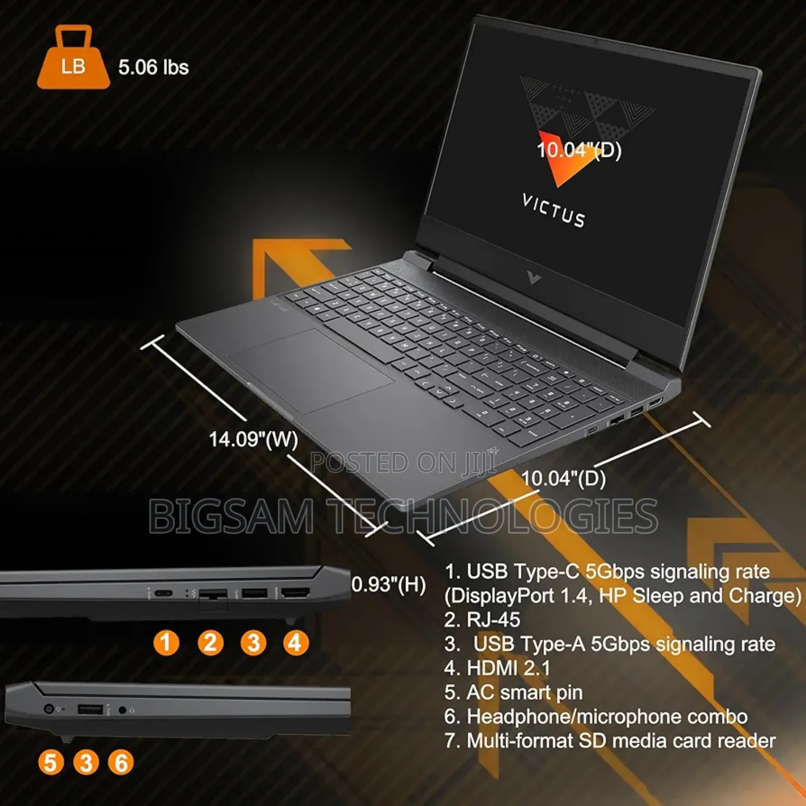 New Laptop HP Victus 15 16GB AMD Ryzen 7 SSD 512GB