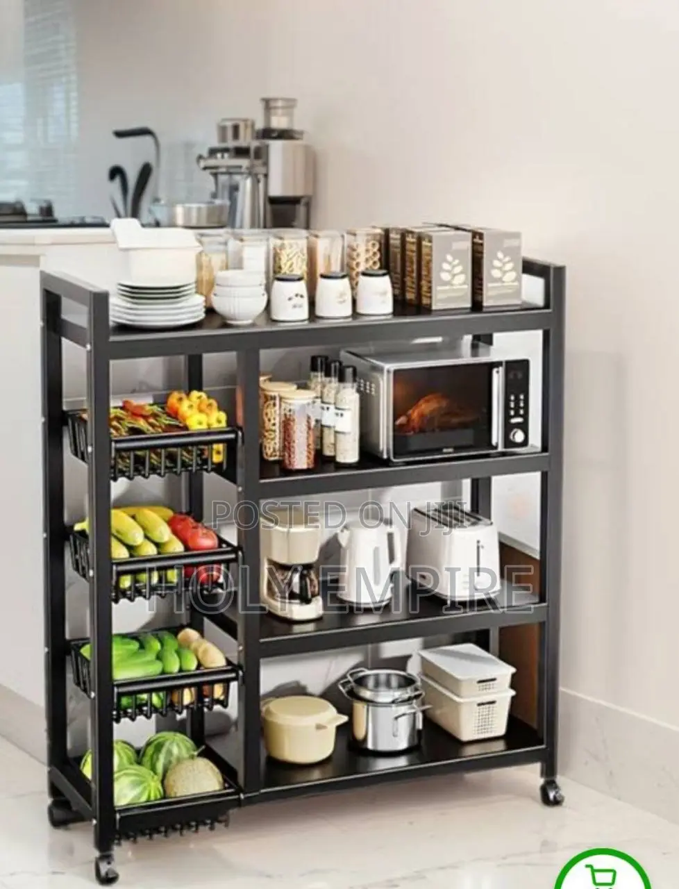 Kitchen Shelf Floor-to-Floor Vegetable Household Storage Rack Pot Rack
