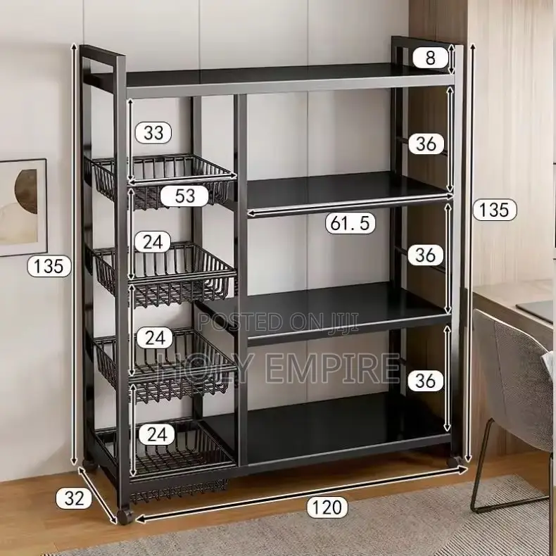 Kitchen Shelf Floor-to-Floor Vegetable Household Storage Rack Pot Rack
