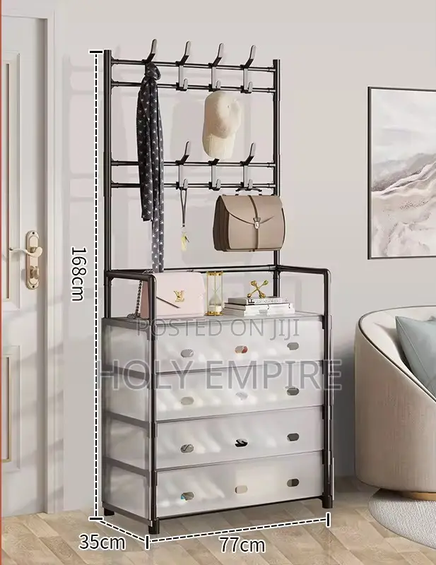 5-layers Multi-functional Shoe Storage Coat Rack Entrance Storage Rack