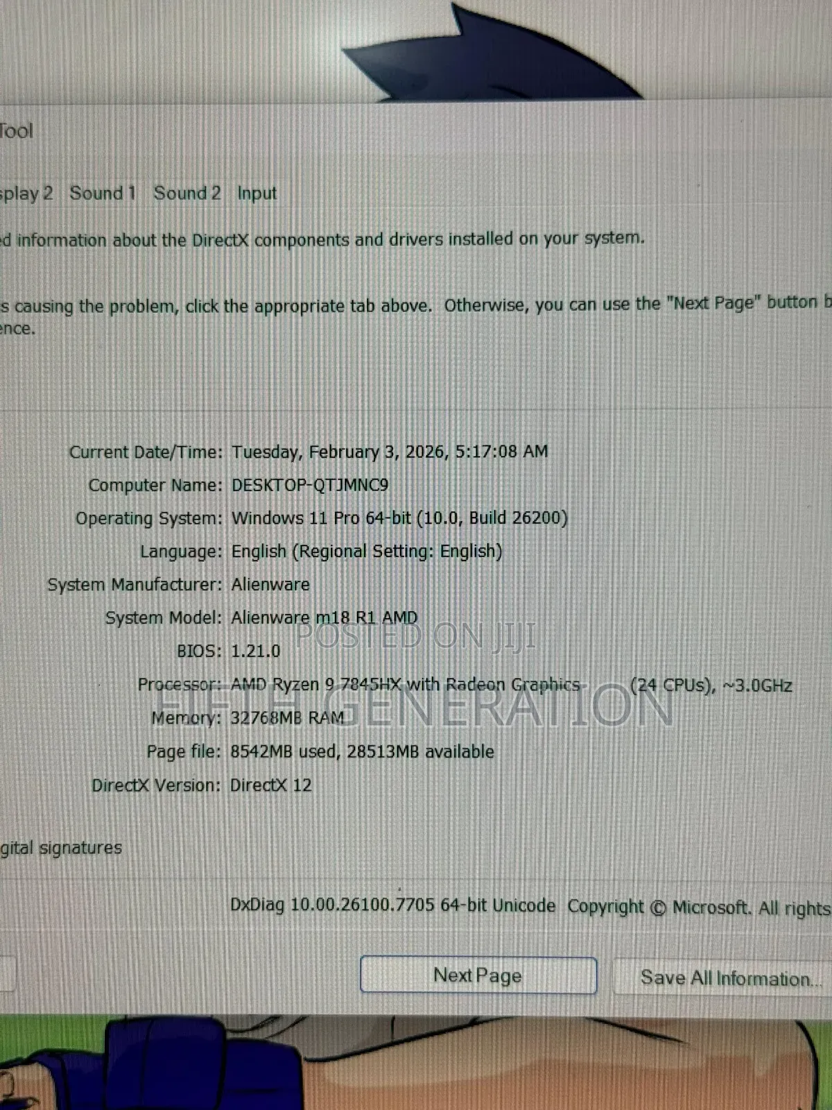 Laptop Dell Allienware M18 R1 32GB AMD Ryzen 9 SSD 1T