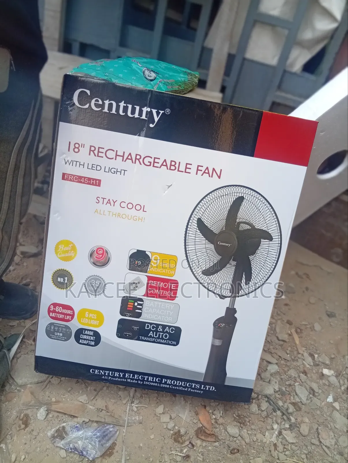 Century 18 Inches Rechargeable Fan – Stay Cool Without Electricity