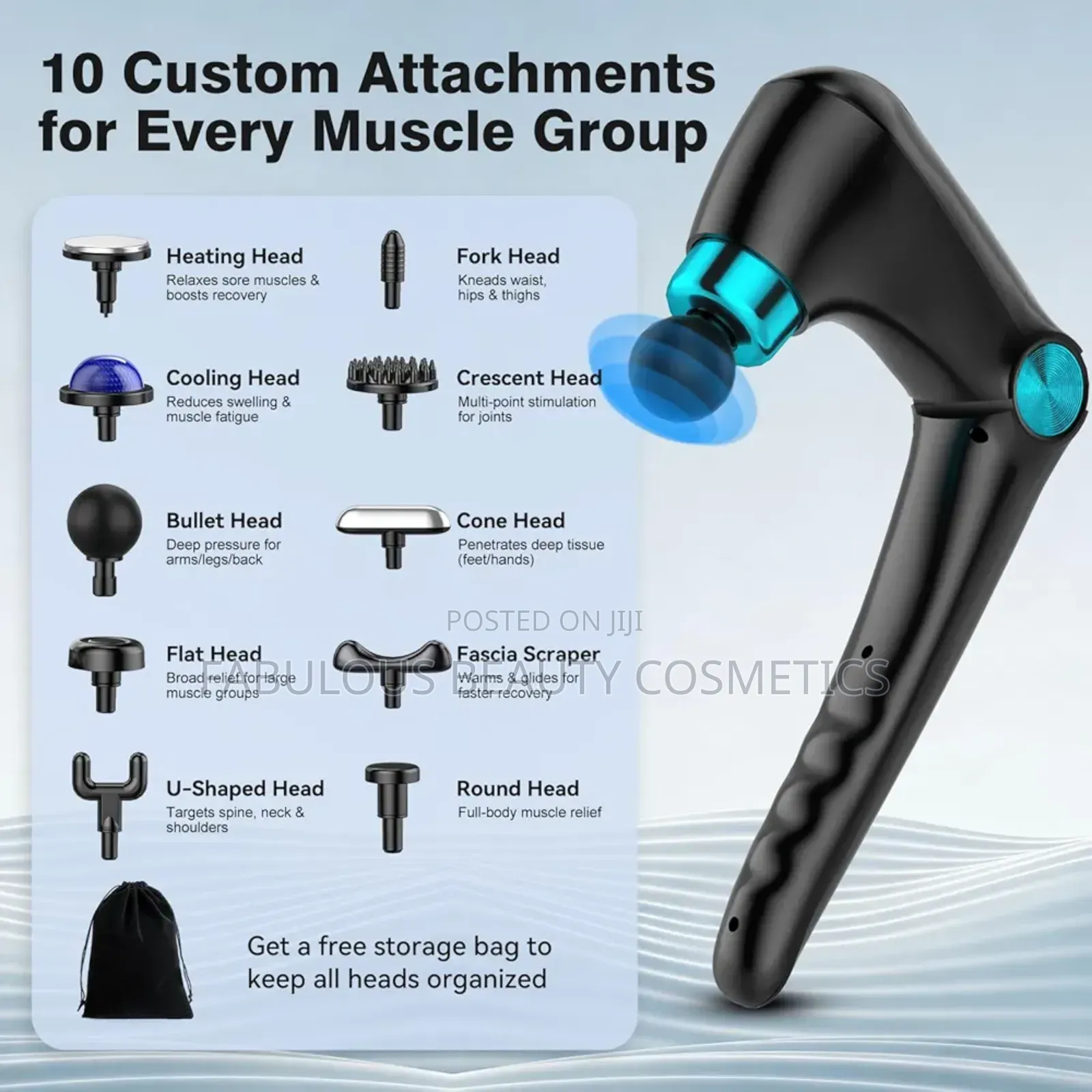 Folding Massage Gun With Heat Cold Therapy, Back Deep Tissue Massg