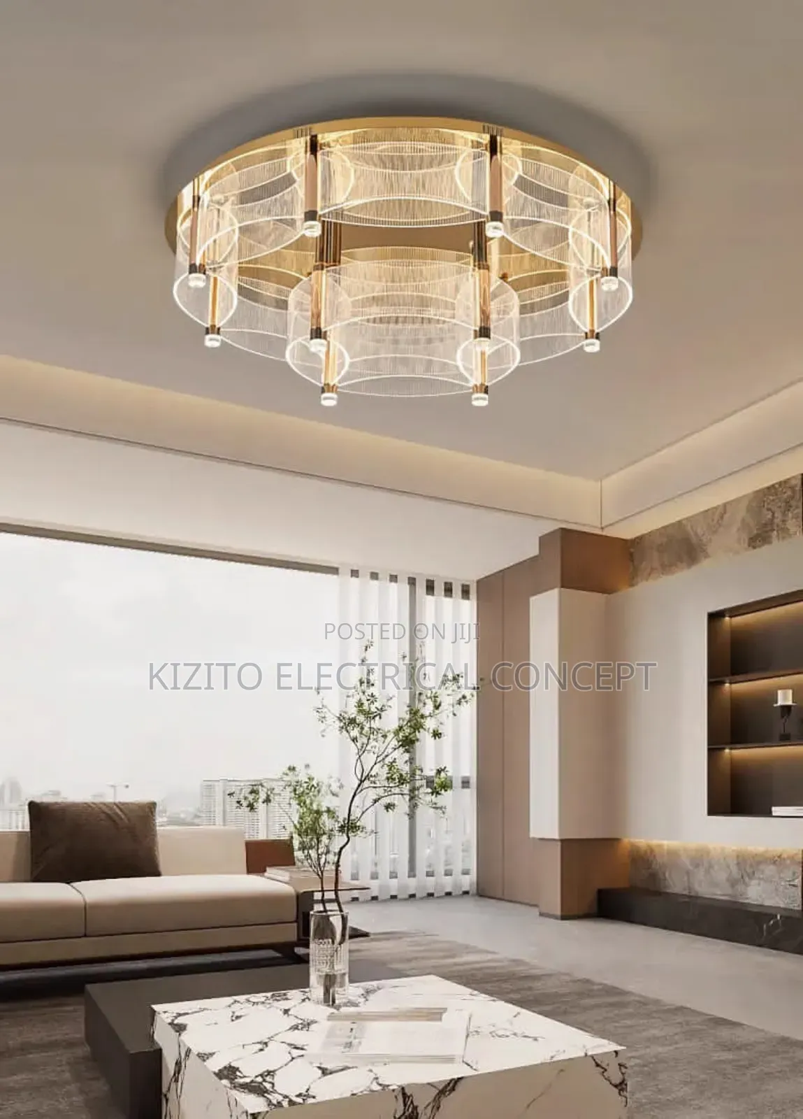 Ceiling Nodic Flosh Lustre Lamp (1000mm)Big Size