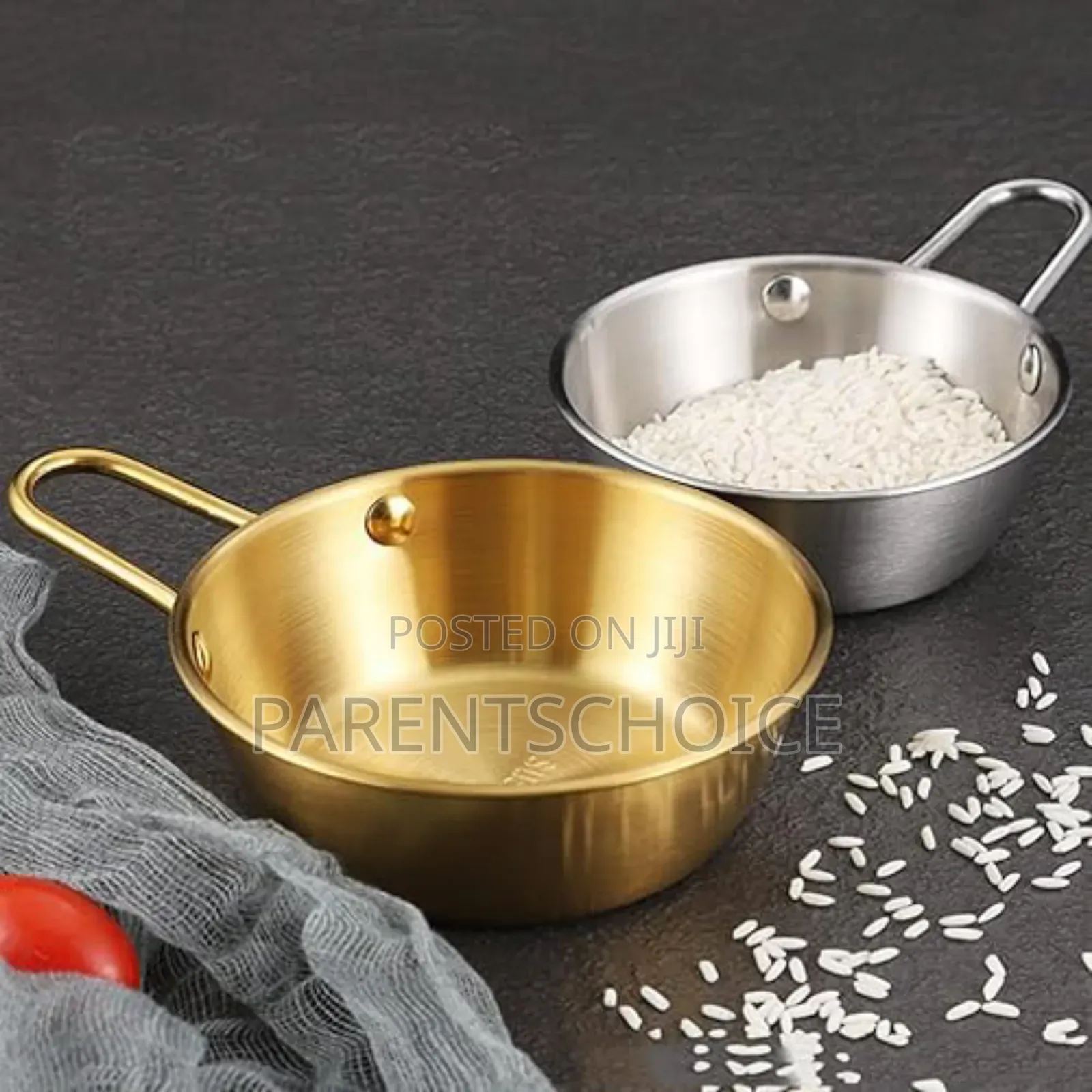 Stainless Steel Golden Sauce Bowl With Handle 14cm
