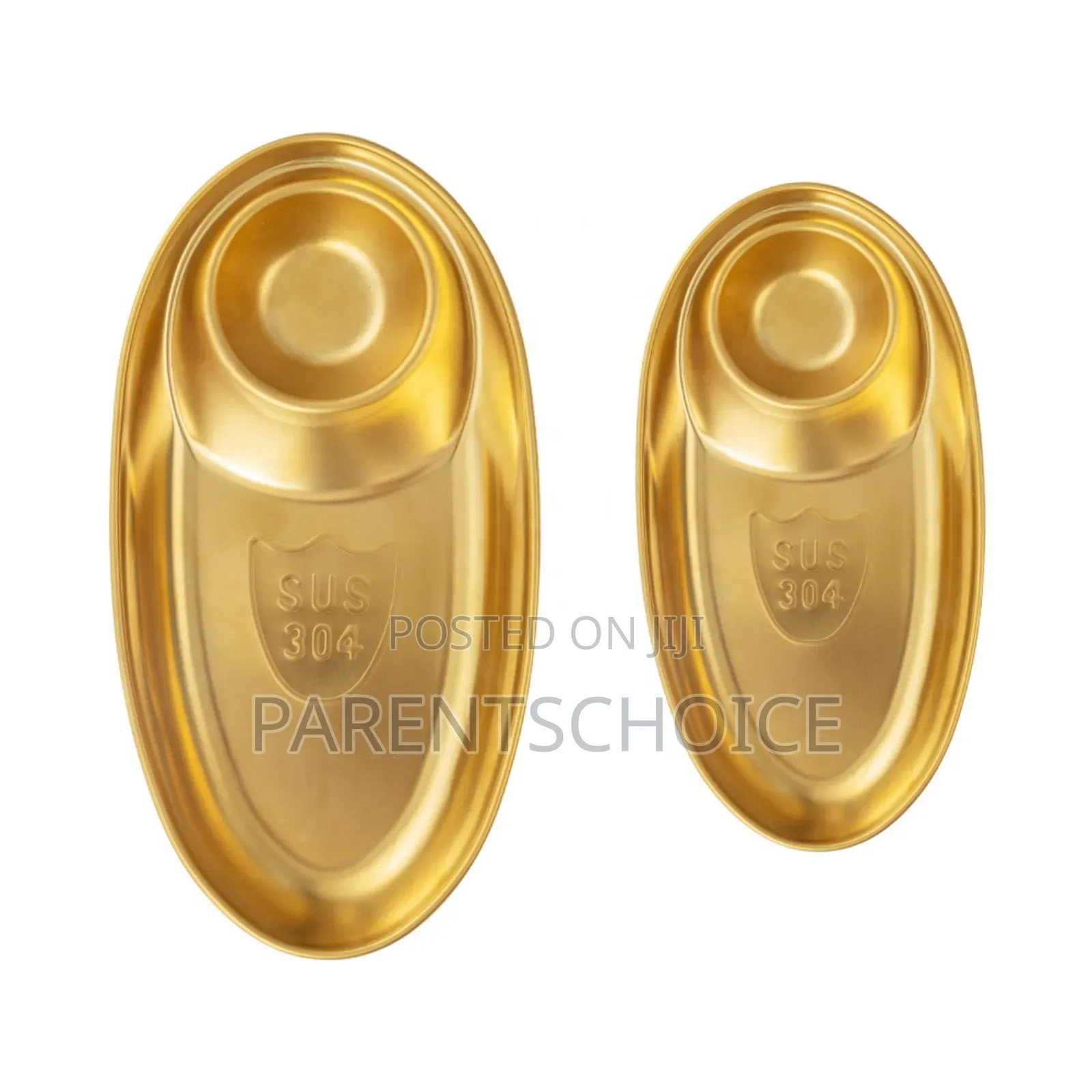 Stainless Steel Gold Oval Salad Dish,Fries Serving Plate