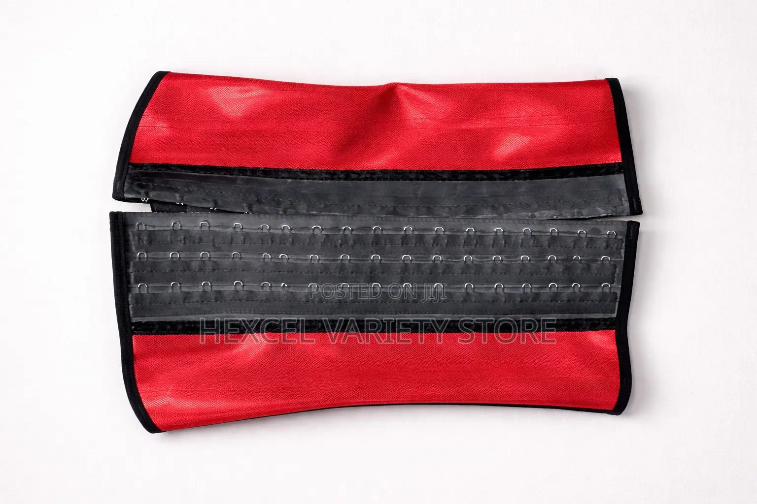 Premium Red Black Waist Trainer Corset – Tummy Control