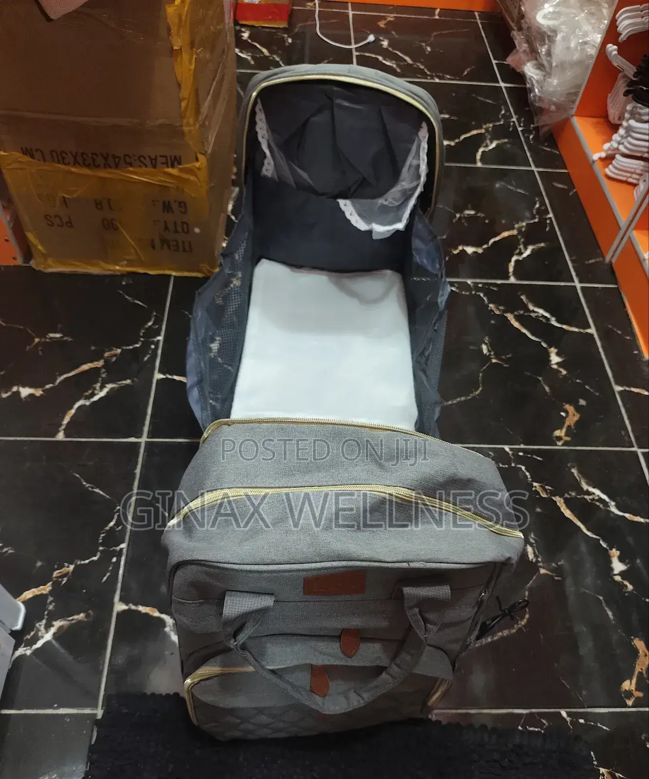 Baby Diaper Bag Backpack With Foldable Bed for Nursing Mothers