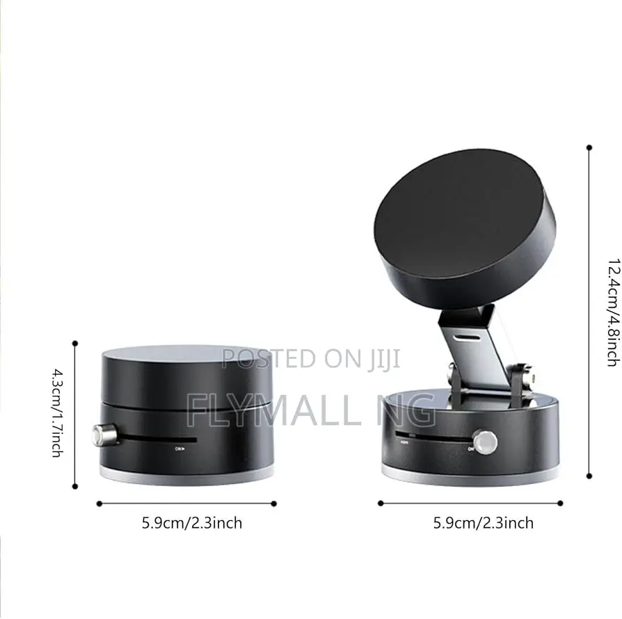 Vacuum Suction Phone Holder Dual Sided Magnetic Mount Compact