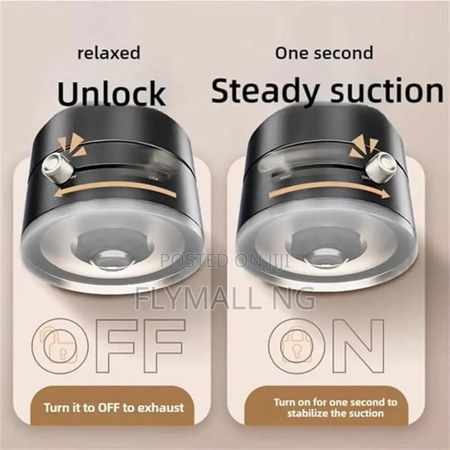 Vacuum Suction Phone Holder Dual Sided Magnetic Mount Compact