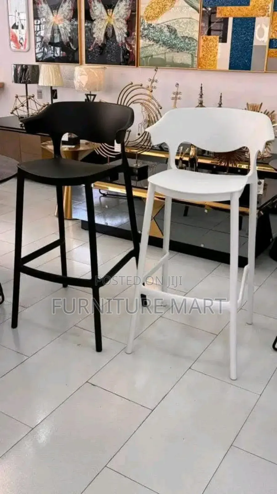 Plastic High Stools With Backrest