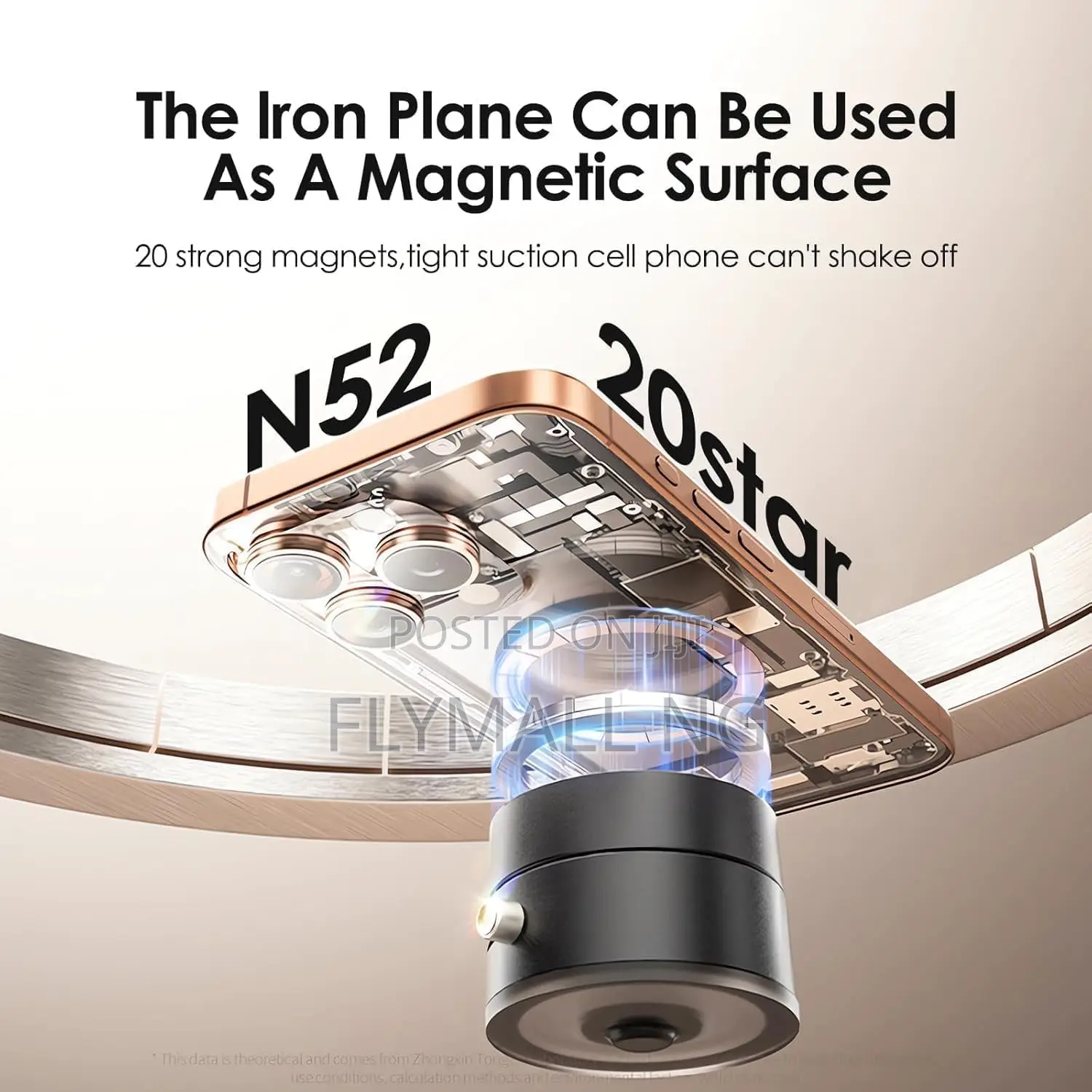 Vacuum Magnetic Phone Holder Hands Free Foldable Suction Mount