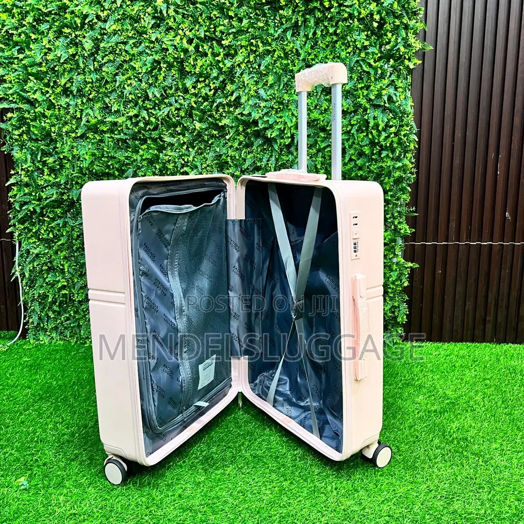 4 in 1 Premium Pink Hard Shell Luggage Set With Spinner Wheels