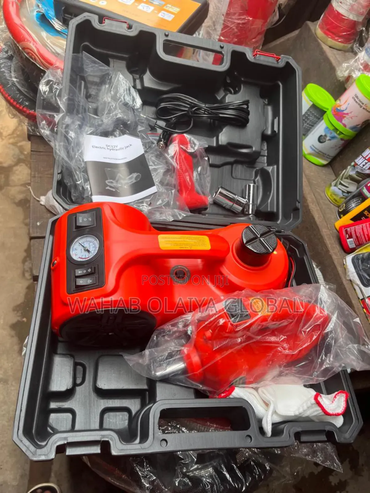12v Electric Hydraulic Car Jack Kit 5-Ton With Air Pump Wrench