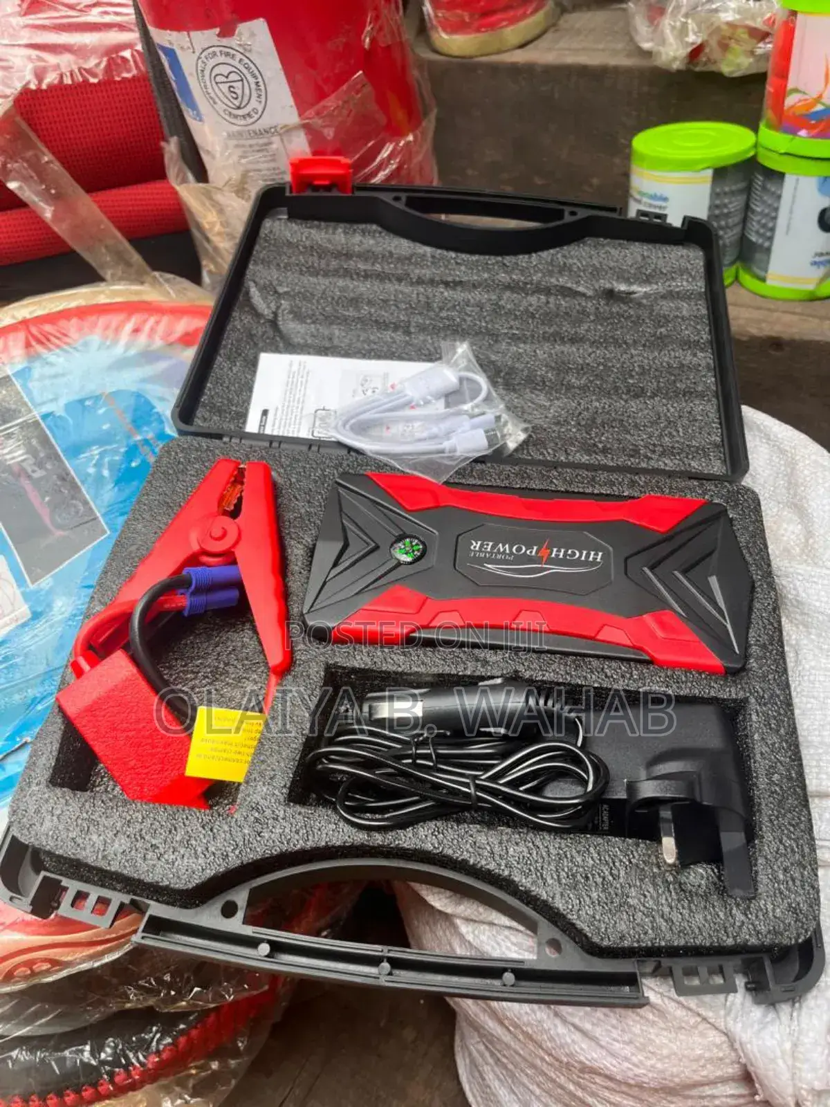 4-in-1 Car Jump Starter Power Bank With Led Light