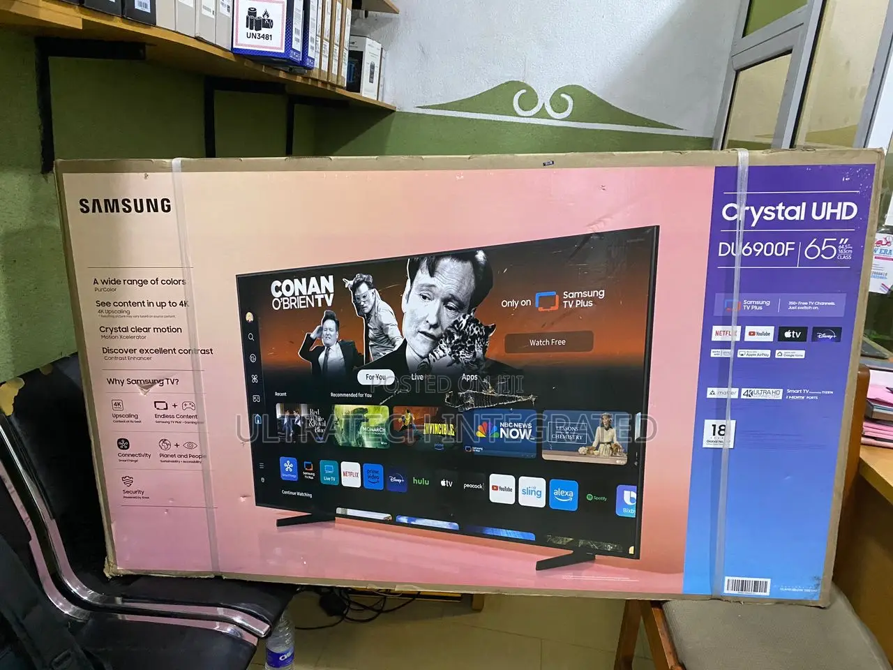 Samsung - 65” Class Du6900 Series Crystal Uhd Smart Tizen TV (2024)