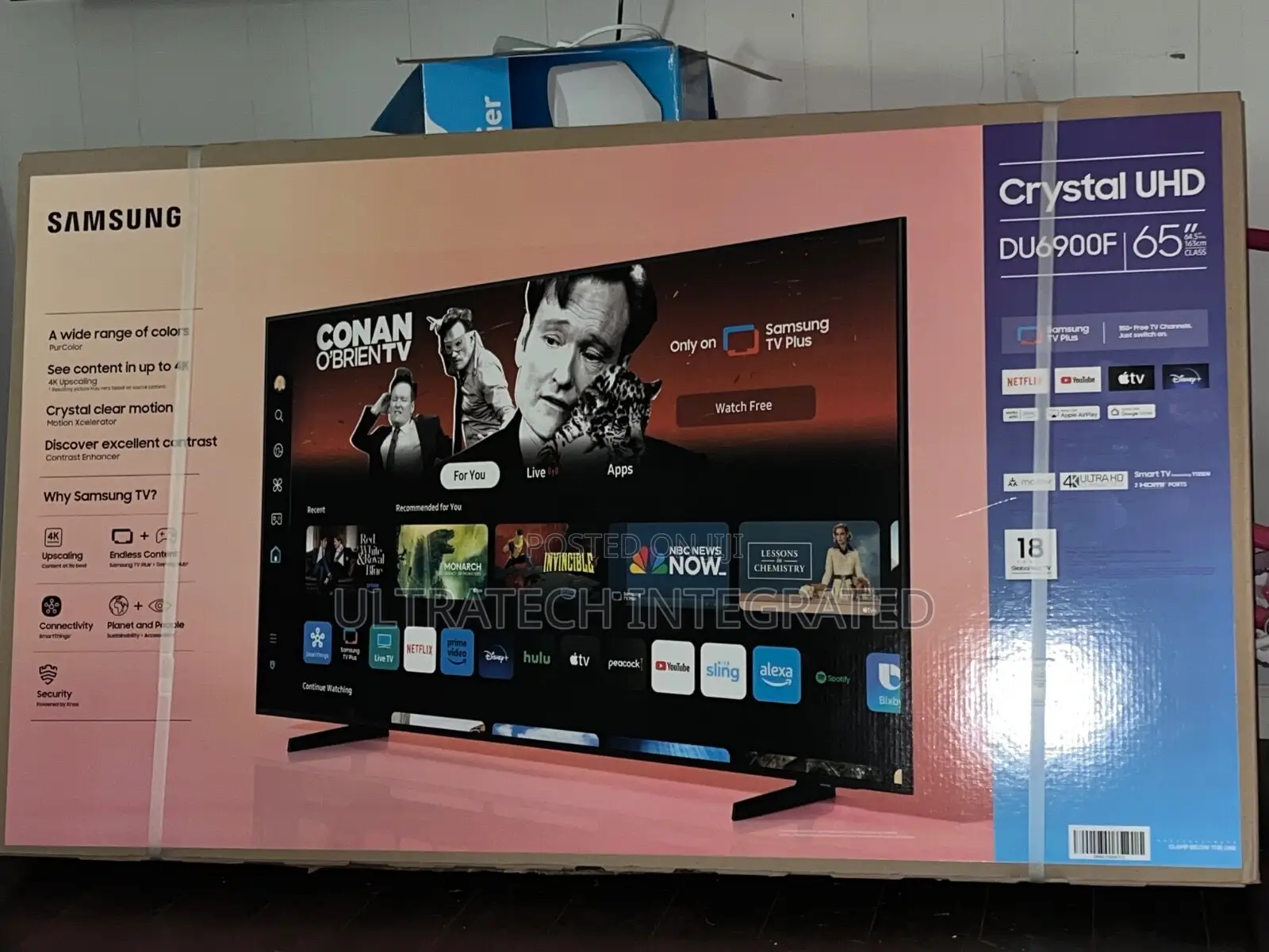 Samsung - 65” Class Du6900 Series Crystal Uhd Smart Tizen TV (2024)