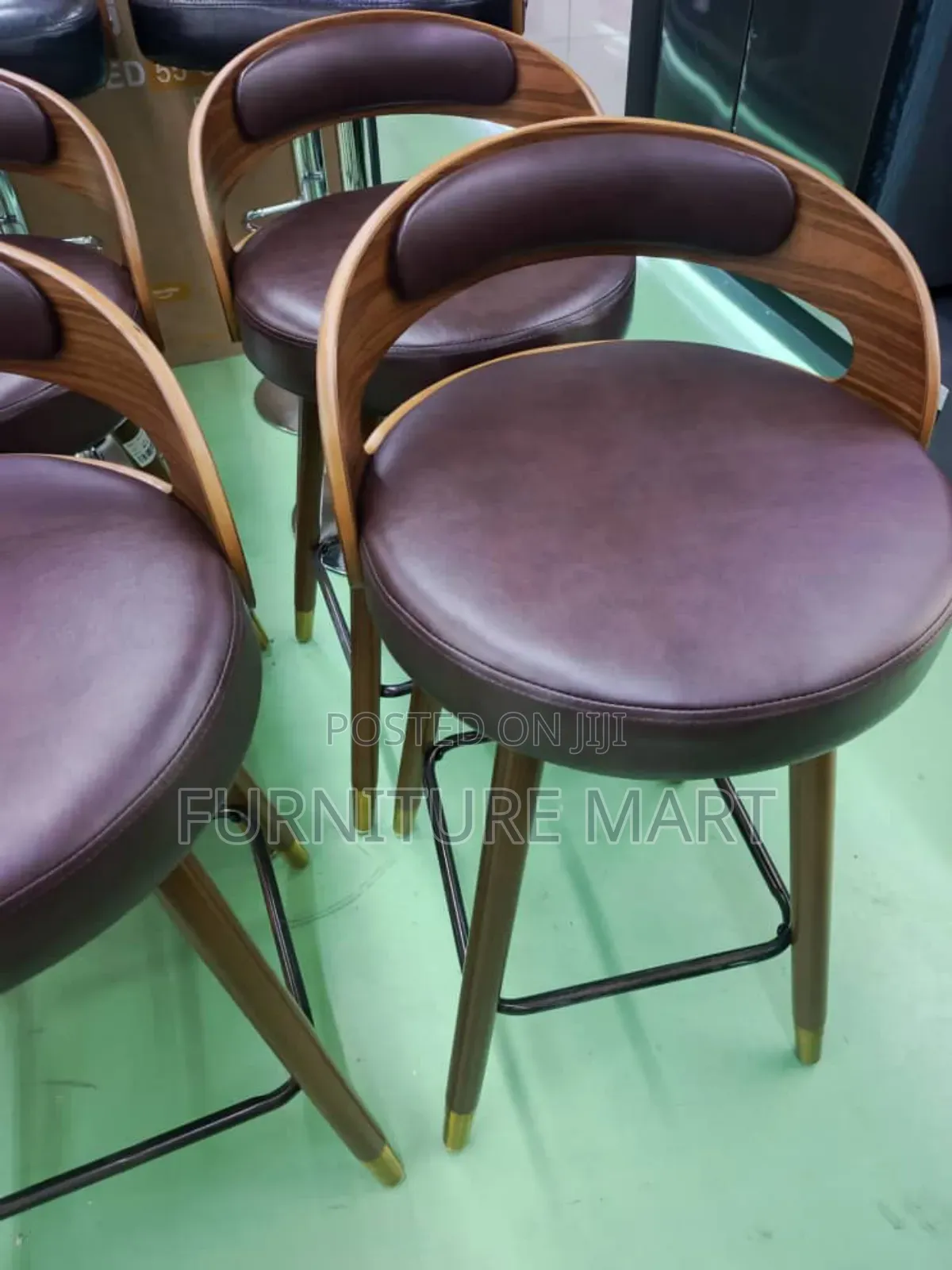 Fabric And Leather Bar Stools