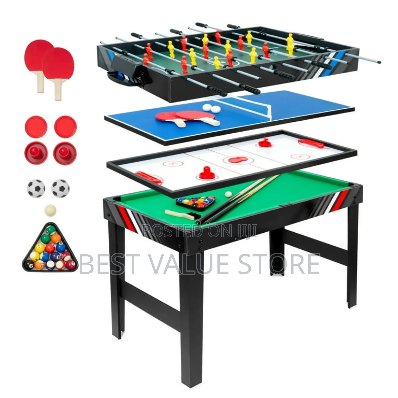 4in1 4ft Soccer, Snooker, Tennis and Hockey Game