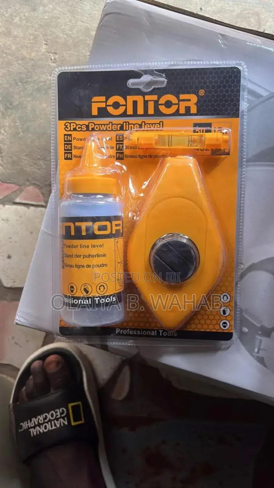 Fontor 3pcs Chalk Line Level Set – Construction Marking Tool