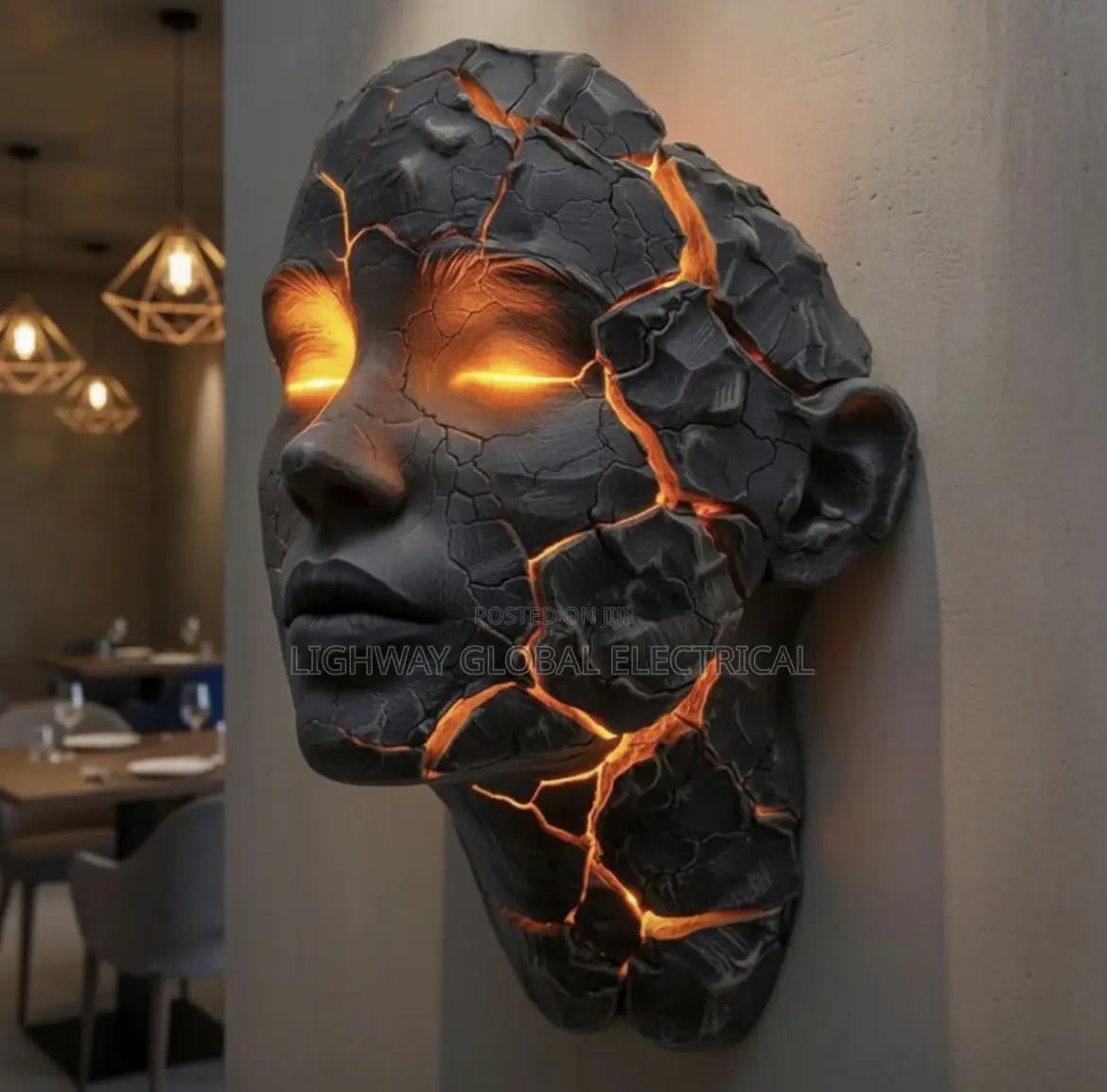 Decorative Cracked Soul Wall Light