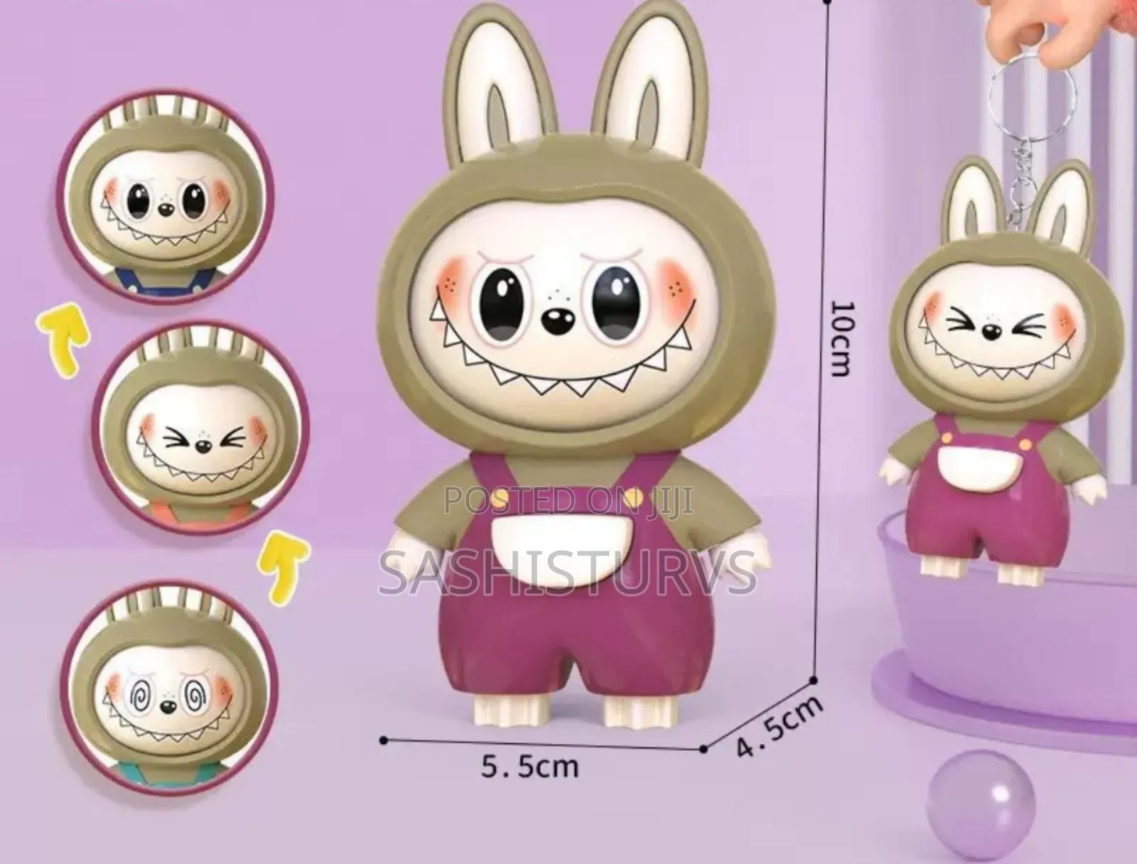 Labubu Face Changing Keychain Accessory