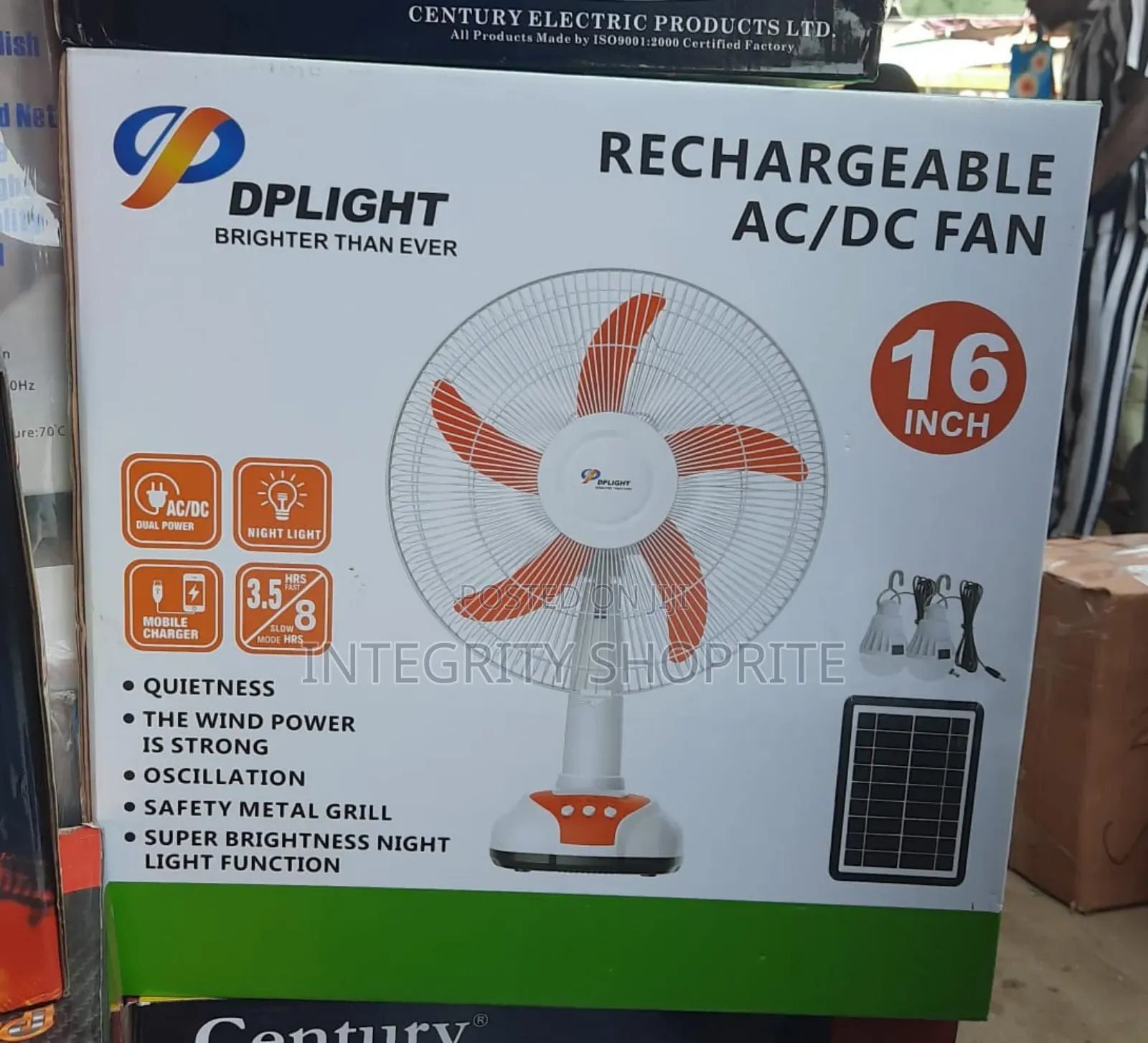 Dplight Rechargeable Fan 16inc