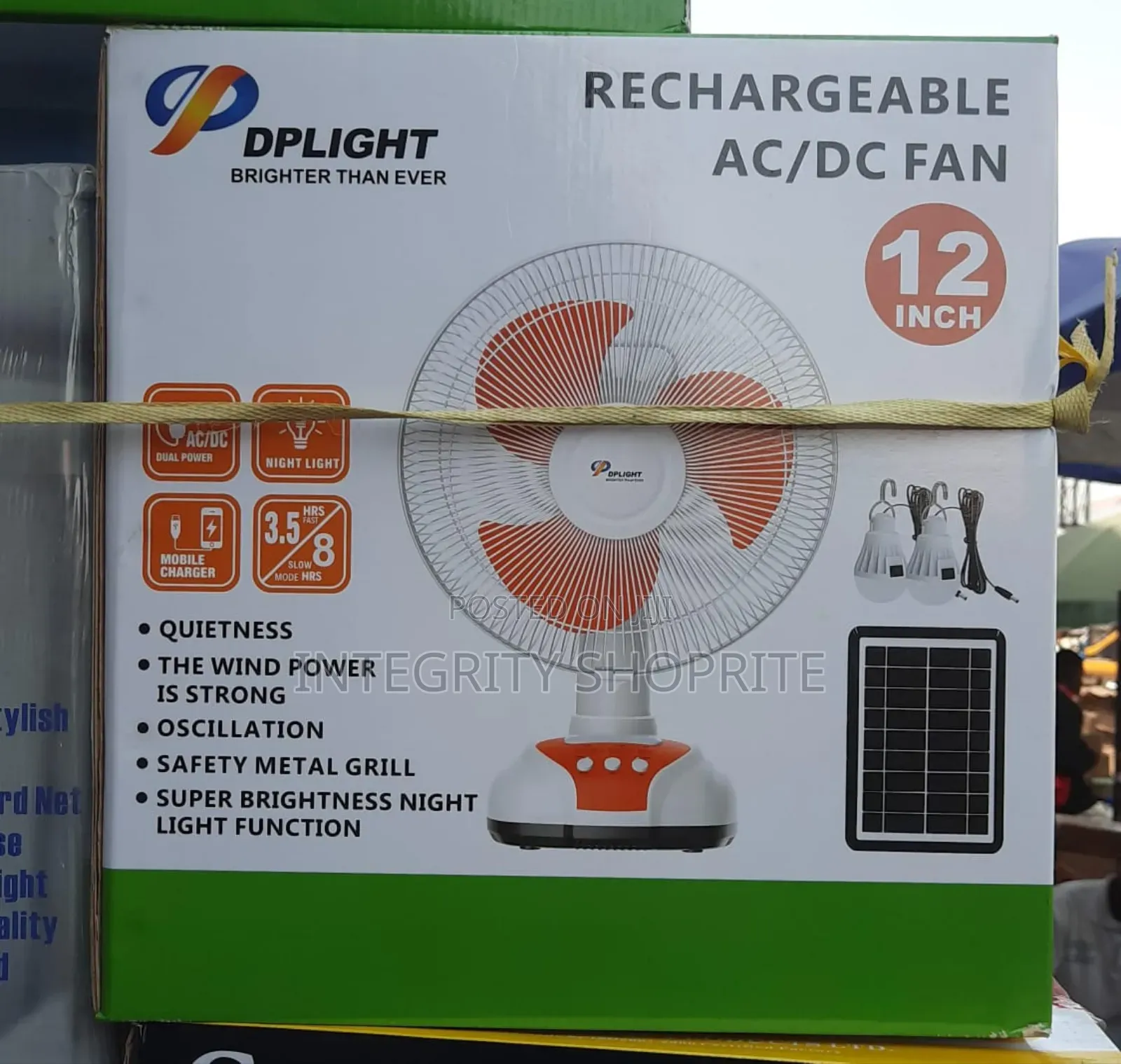 12inc Dplight Rechargeable Fan