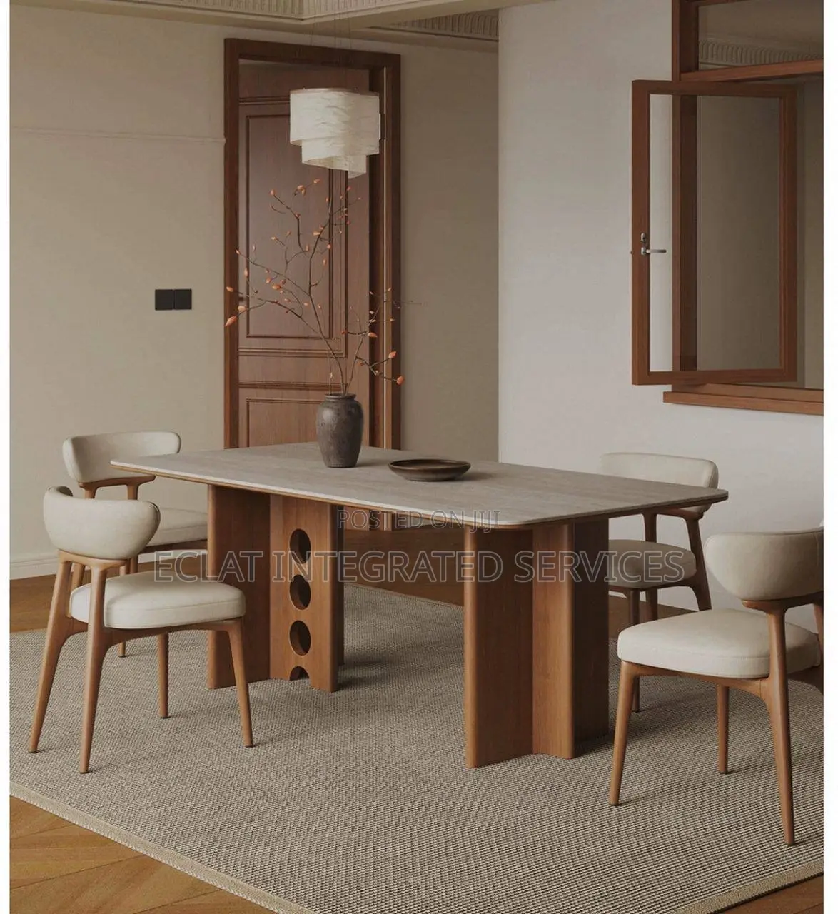 Marble Top Luxurious Dining Set For Family Of 6