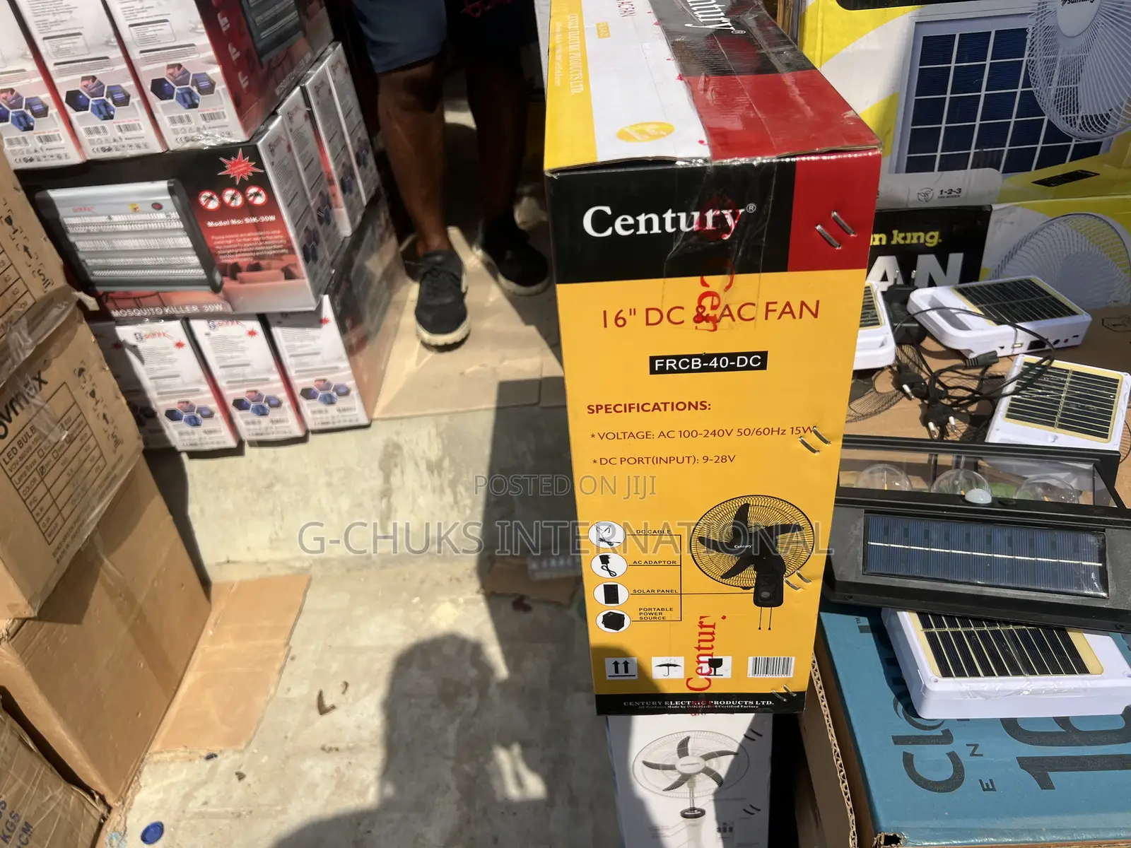 Century 16" Dc Ac Fan – 2-in-1 Emergency Fan With Super Airflow