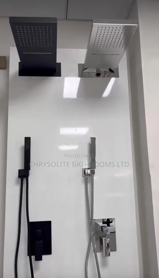Elongated Conduit Shower Set